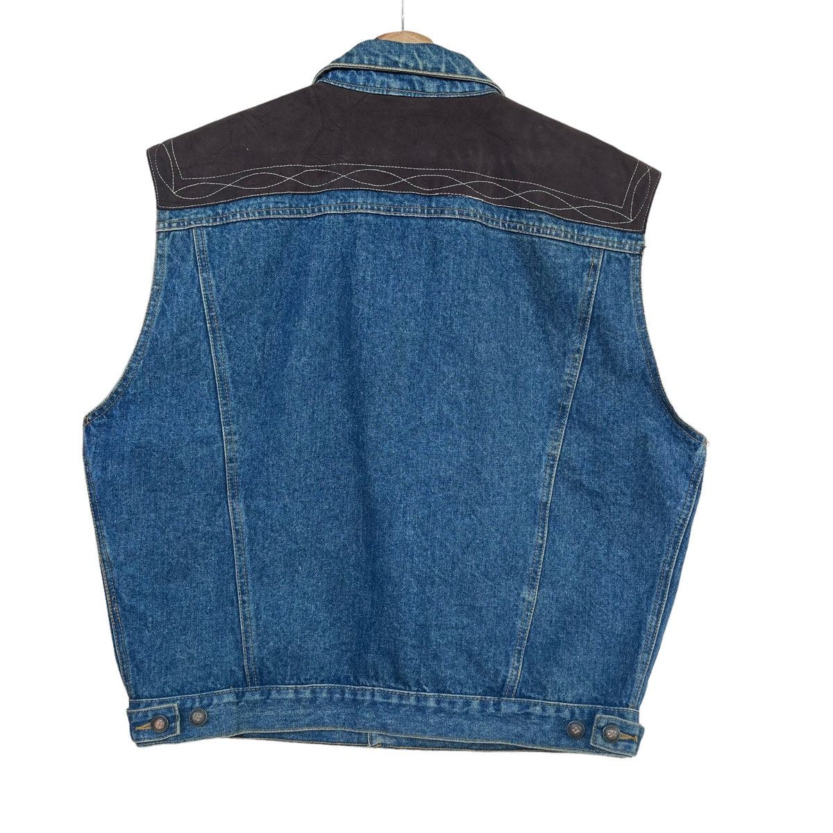 Japanese Brand DISTRESSED JEANS SUNVALLEY ATTACHED DENIM VEST Size US M / EU 48-50 / 2 - 9 Thumbnail