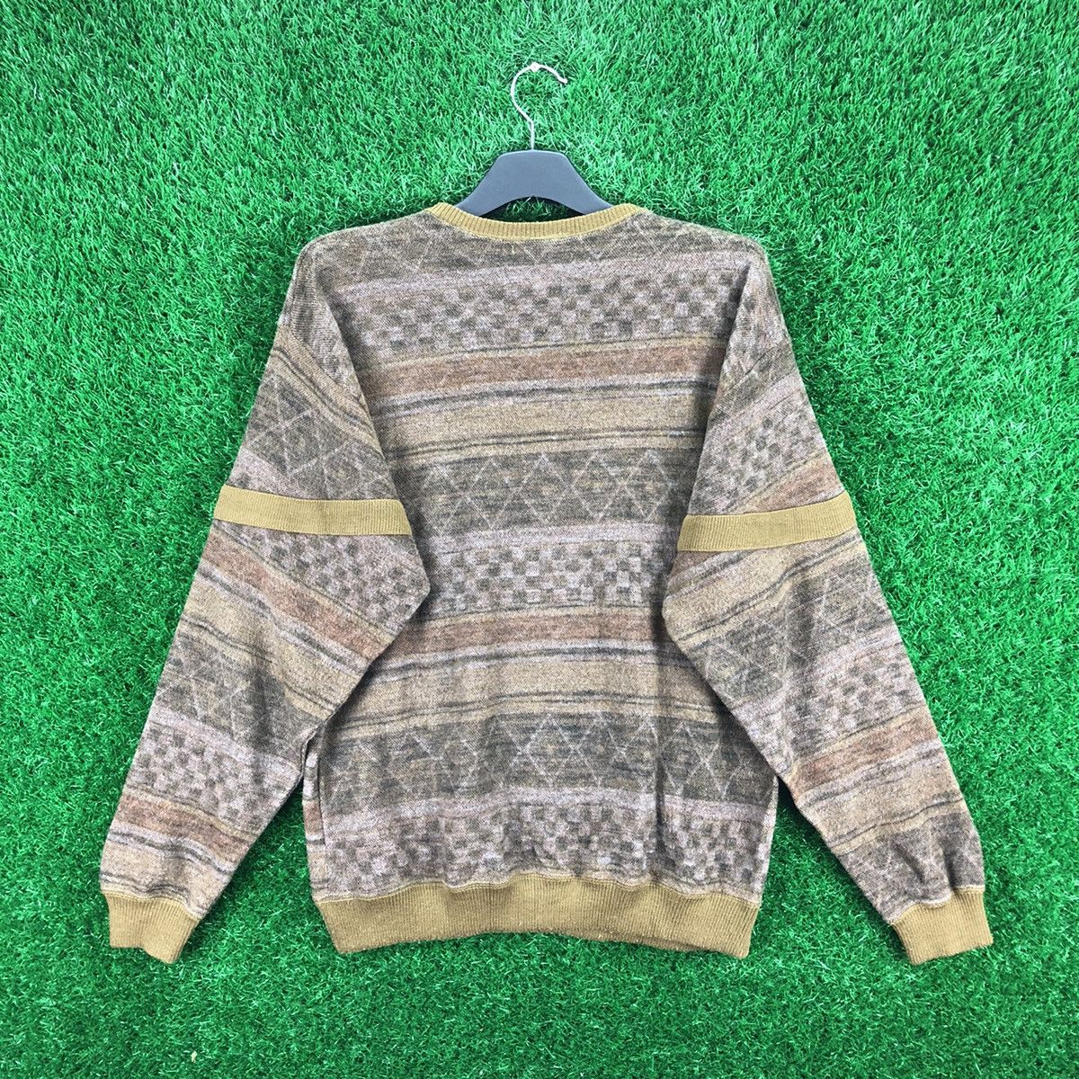 Aran Isles Knitwear Vintage 80's Knit Sweater Navajo Striped by Field Out Size US S / EU 44-46 / 1 - 4 Thumbnail