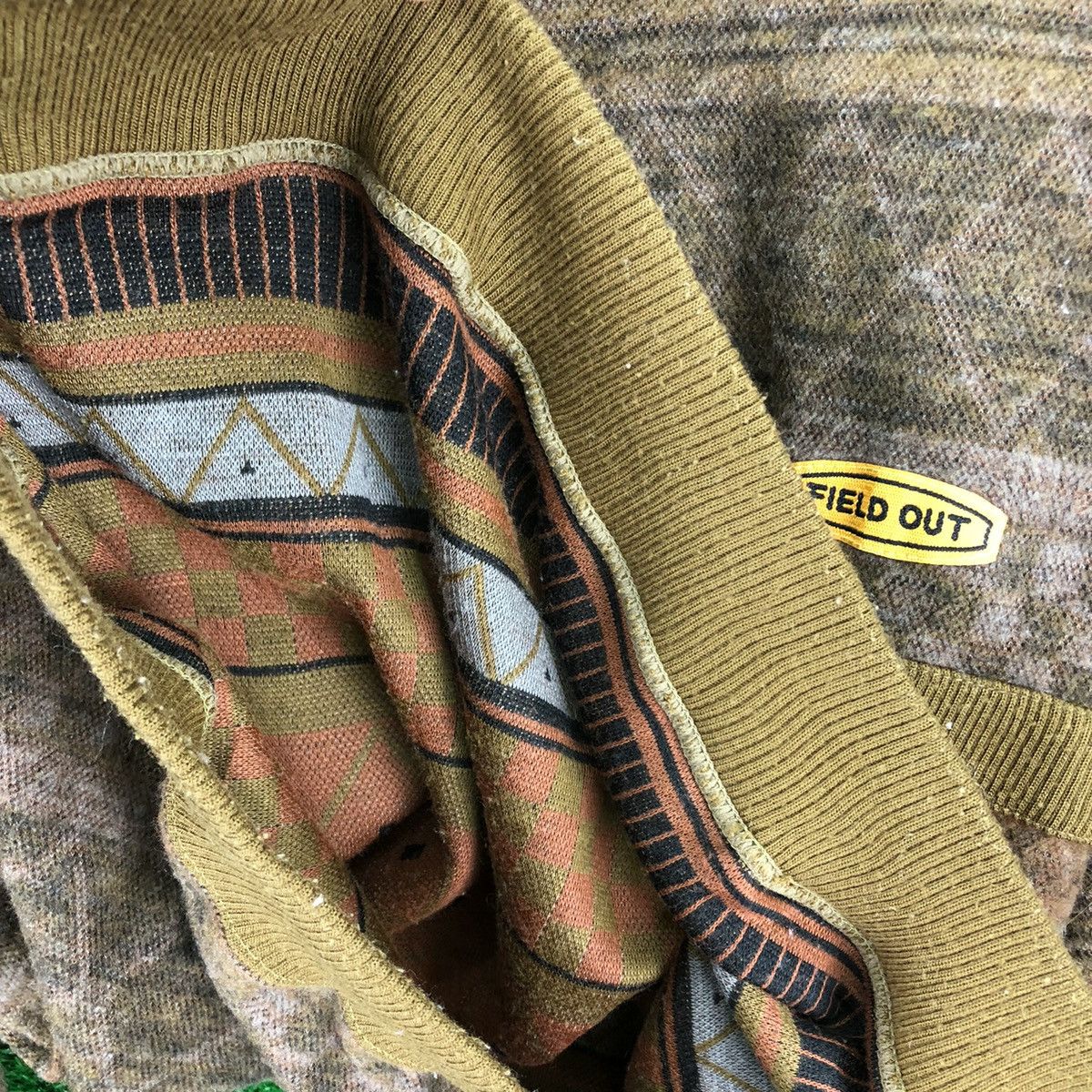 Aran Isles Knitwear Vintage 80's Knit Sweater Navajo Striped by Field Out Size US S / EU 44-46 / 1 - 9 Thumbnail