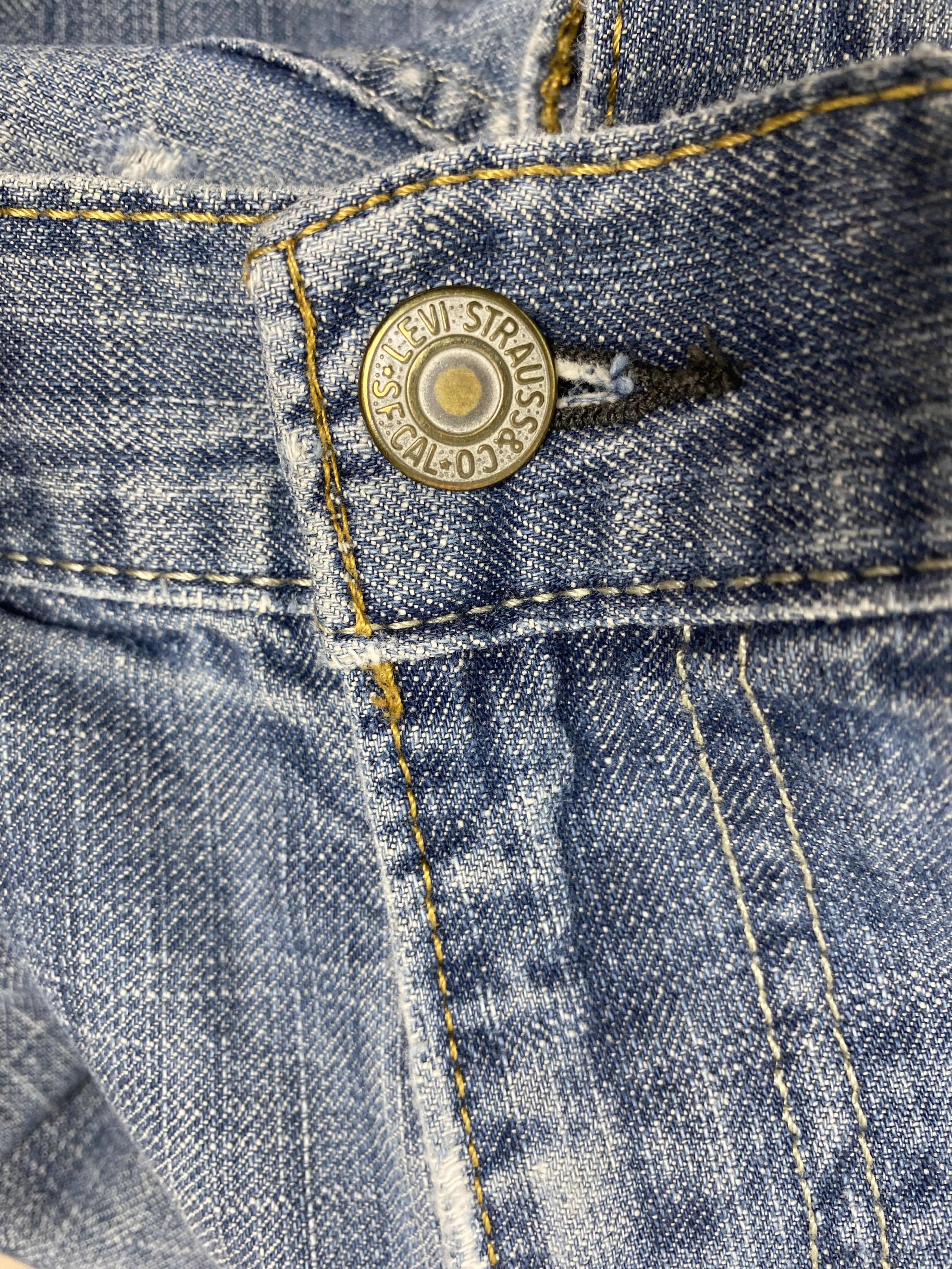 Levi's × Vintage Vintage Levis 569 Straight Cut Distressed Faded Blue Jeans Size US 39 - 17 Thumbnail