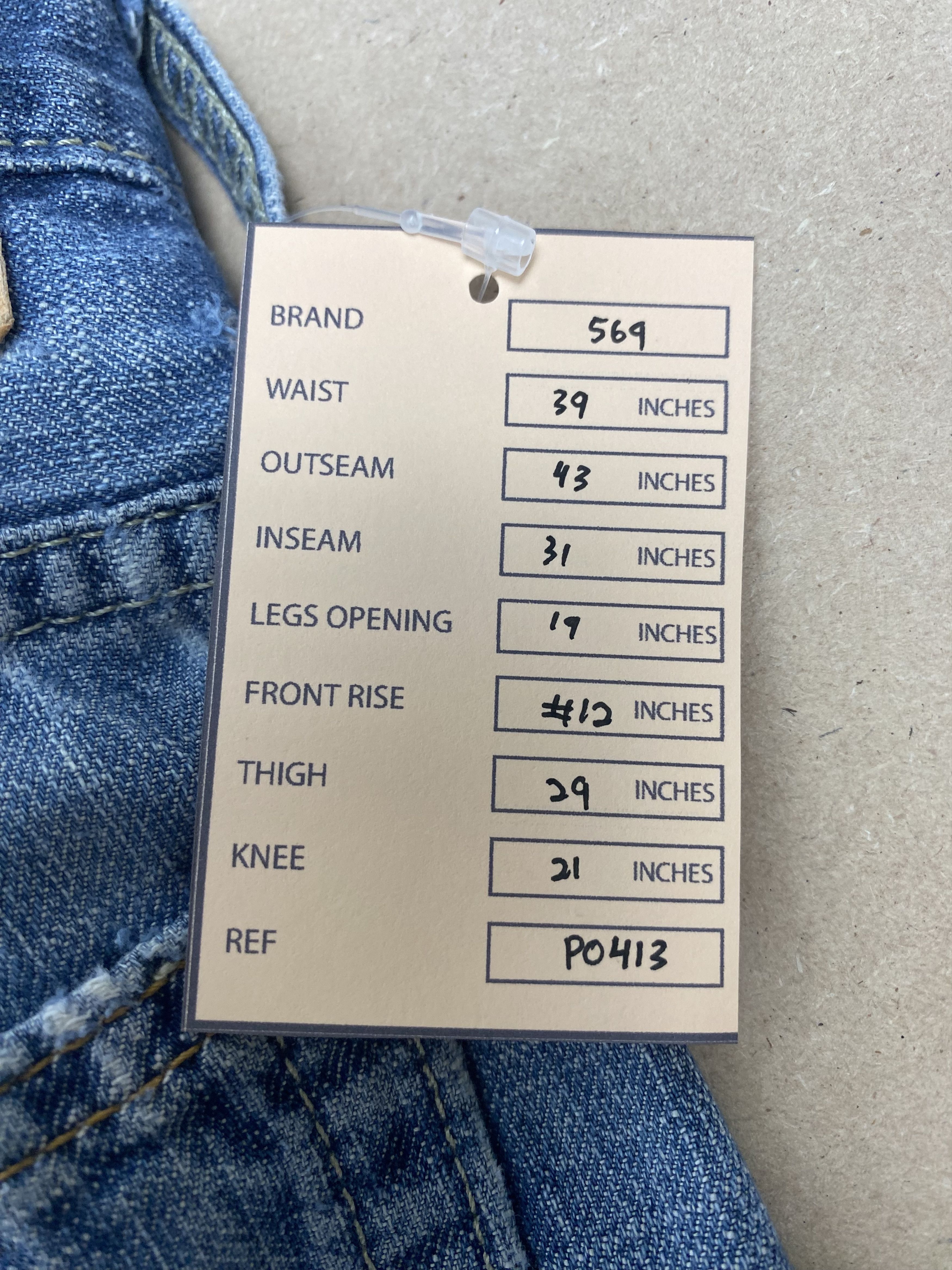Levi's × Vintage Vintage Levis 569 Straight Cut Distressed Faded Blue Jeans Size US 39 - 19 Thumbnail
