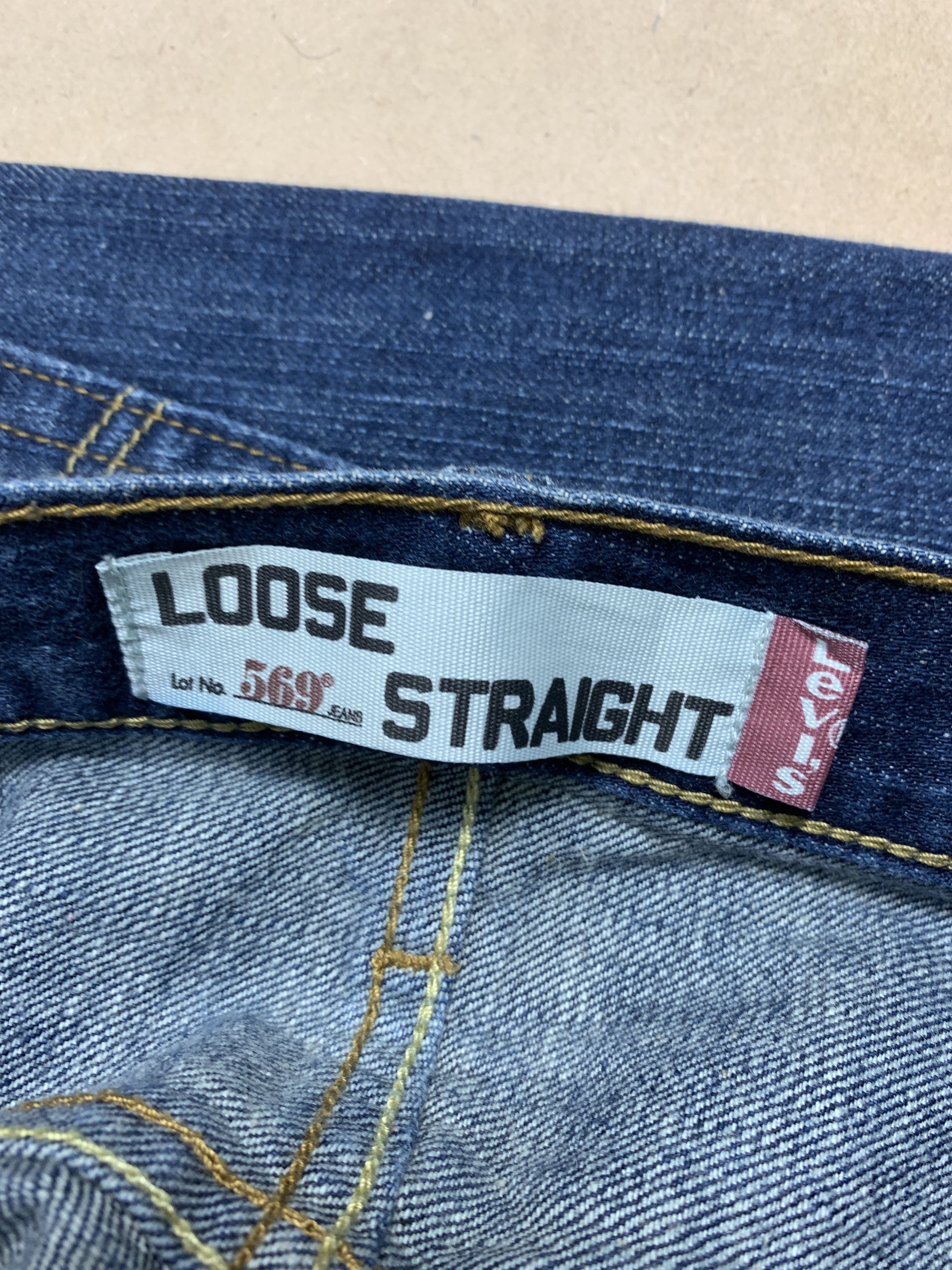 Levi's × Vintage Vintage Levis 569 Straight Cut Faded Blue Jeans Size US 34 / EU 50 - 11 Thumbnail