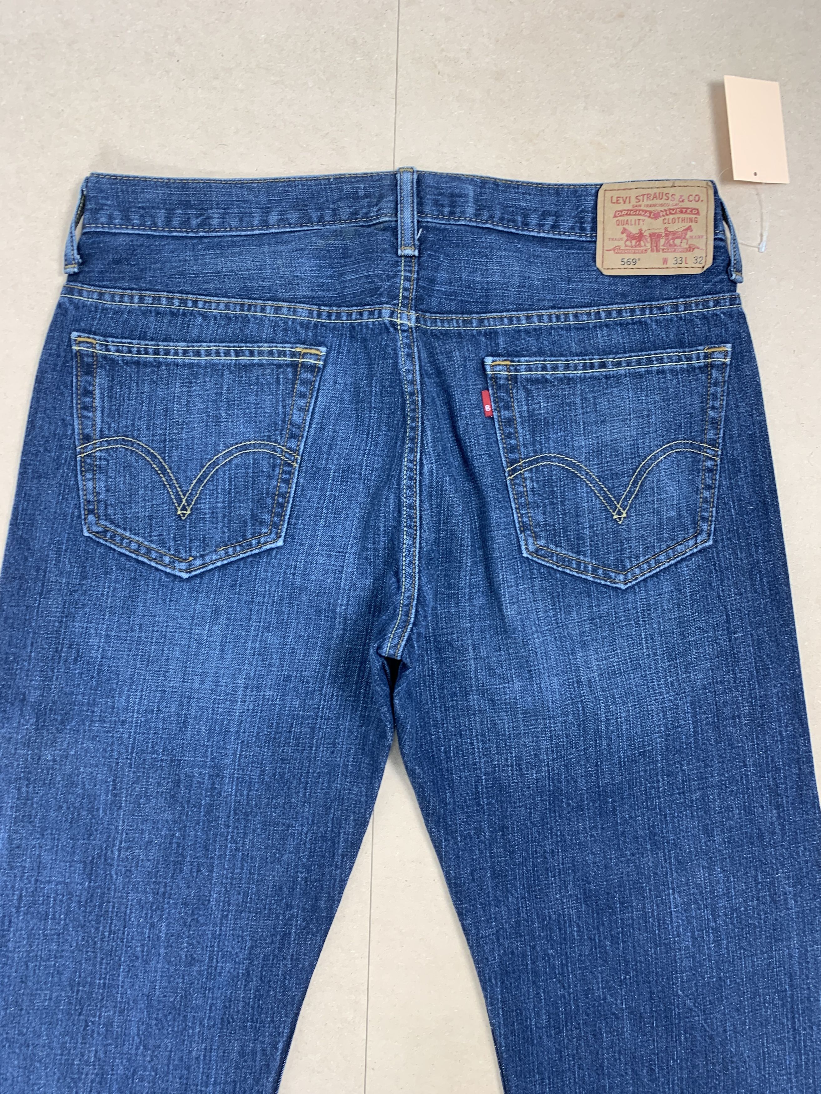 Levi's × Vintage Vintage Levis 569 Straight Cut Faded Blue Jeans Size US 34 / EU 50 - 8 Thumbnail