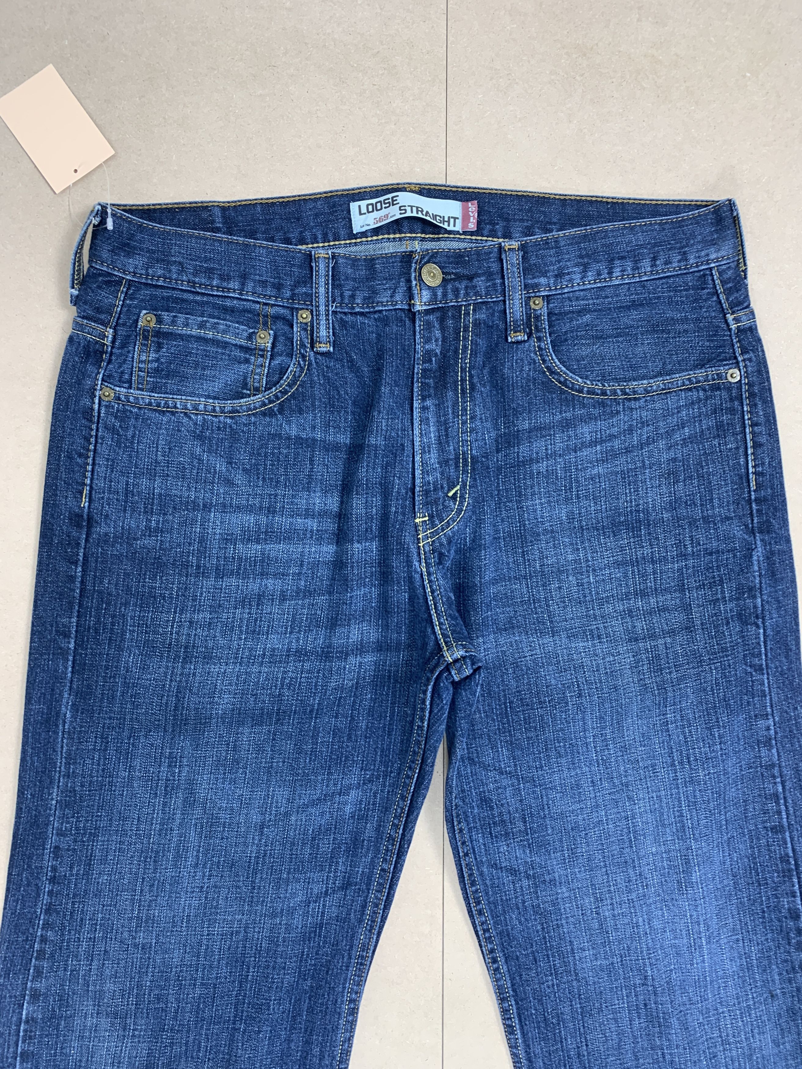 Levi's × Vintage Vintage Levis 569 Straight Cut Faded Blue Jeans Size US 34 / EU 50 - 2 Thumbnail