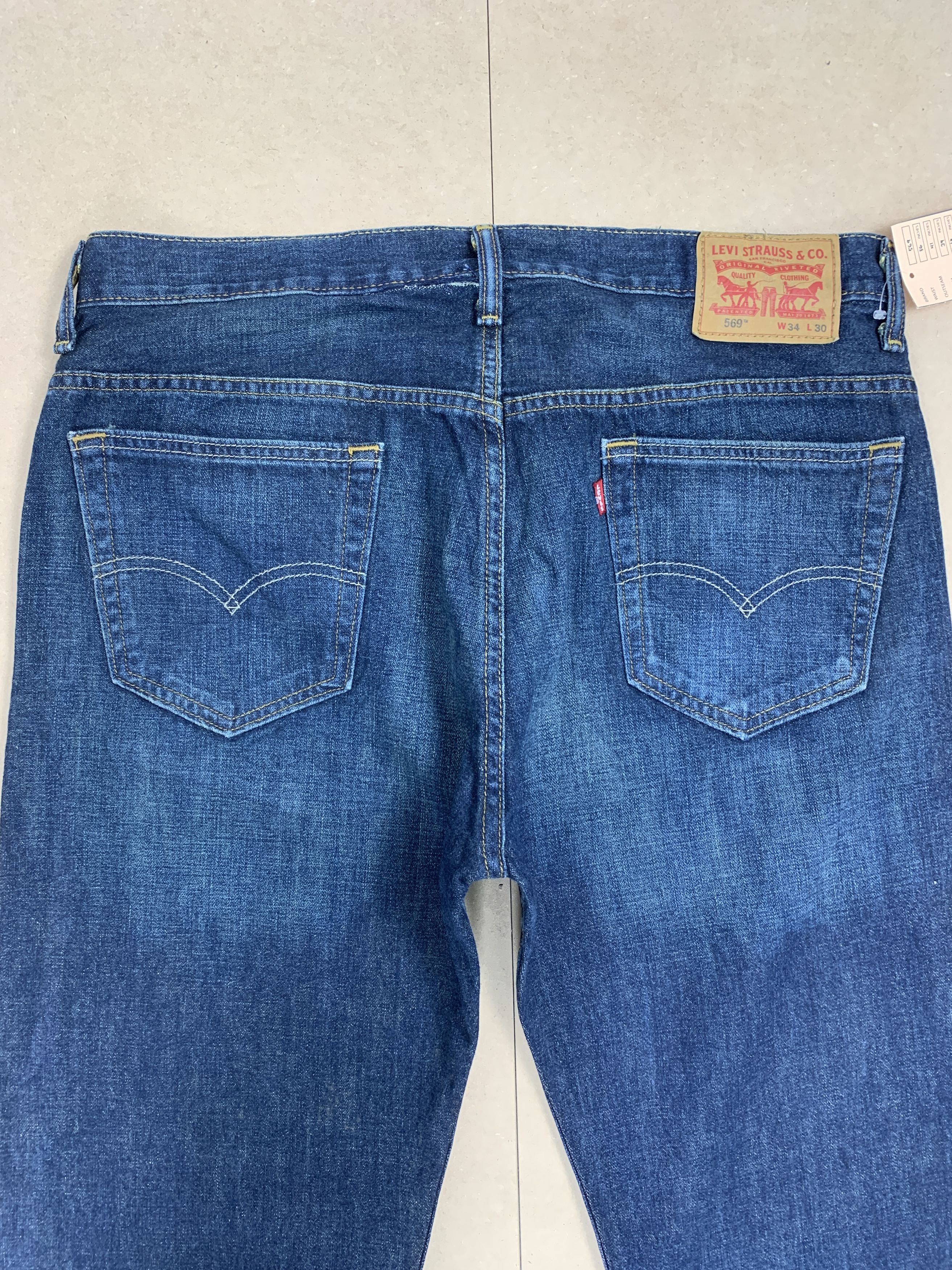 Levi's Vintage Levis 569 Straight Cut Blue Jeans Size US 36 / EU 52 - 6 Thumbnail