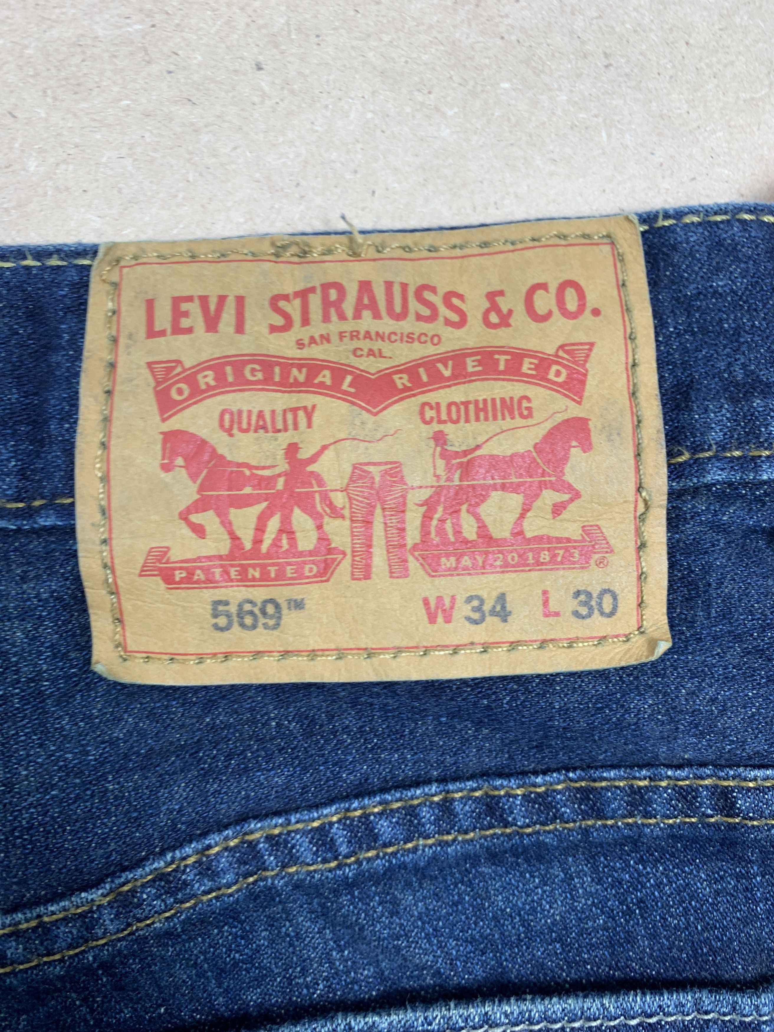 Levi's Vintage Levis 569 Straight Cut Blue Jeans Size US 36 / EU 52 - 7 Thumbnail