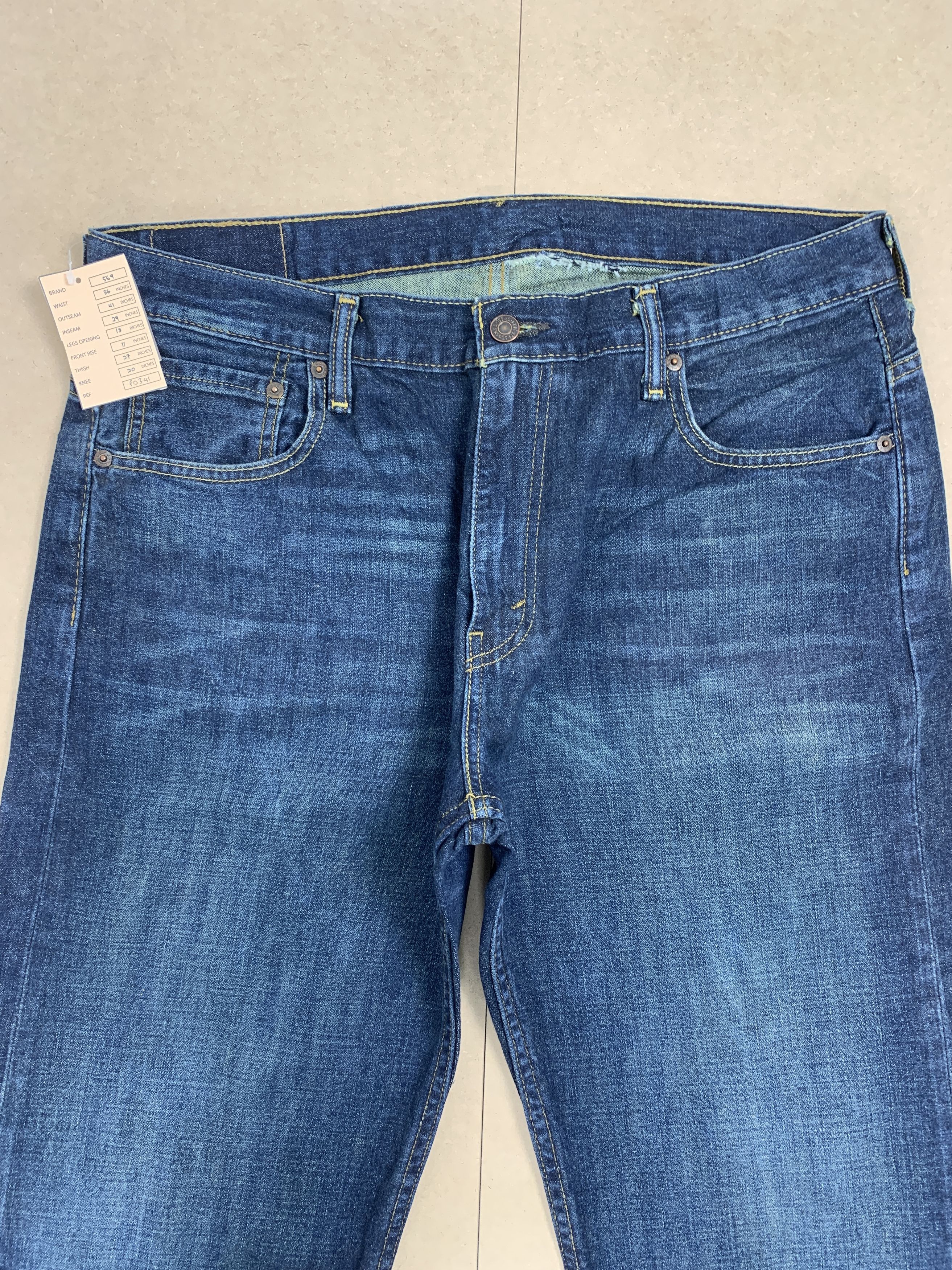 Levi's Vintage Levis 569 Straight Cut Blue Jeans Size US 36 / EU 52 - 2 Thumbnail