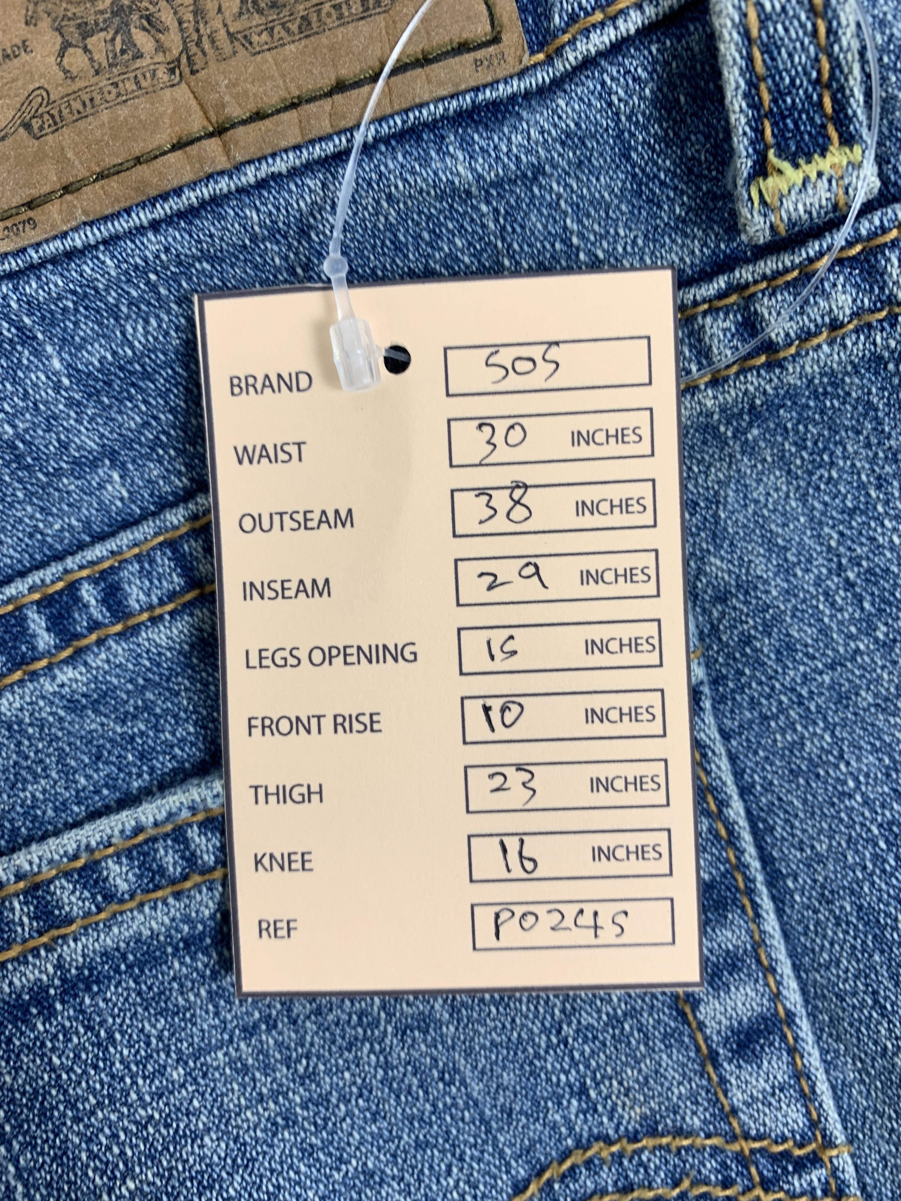 Levi's Vintage Levis 505 Straight Cut Distressed Faded Blue Jeans Size 30" / US 8 / IT 44 - 17 Thumbnail
