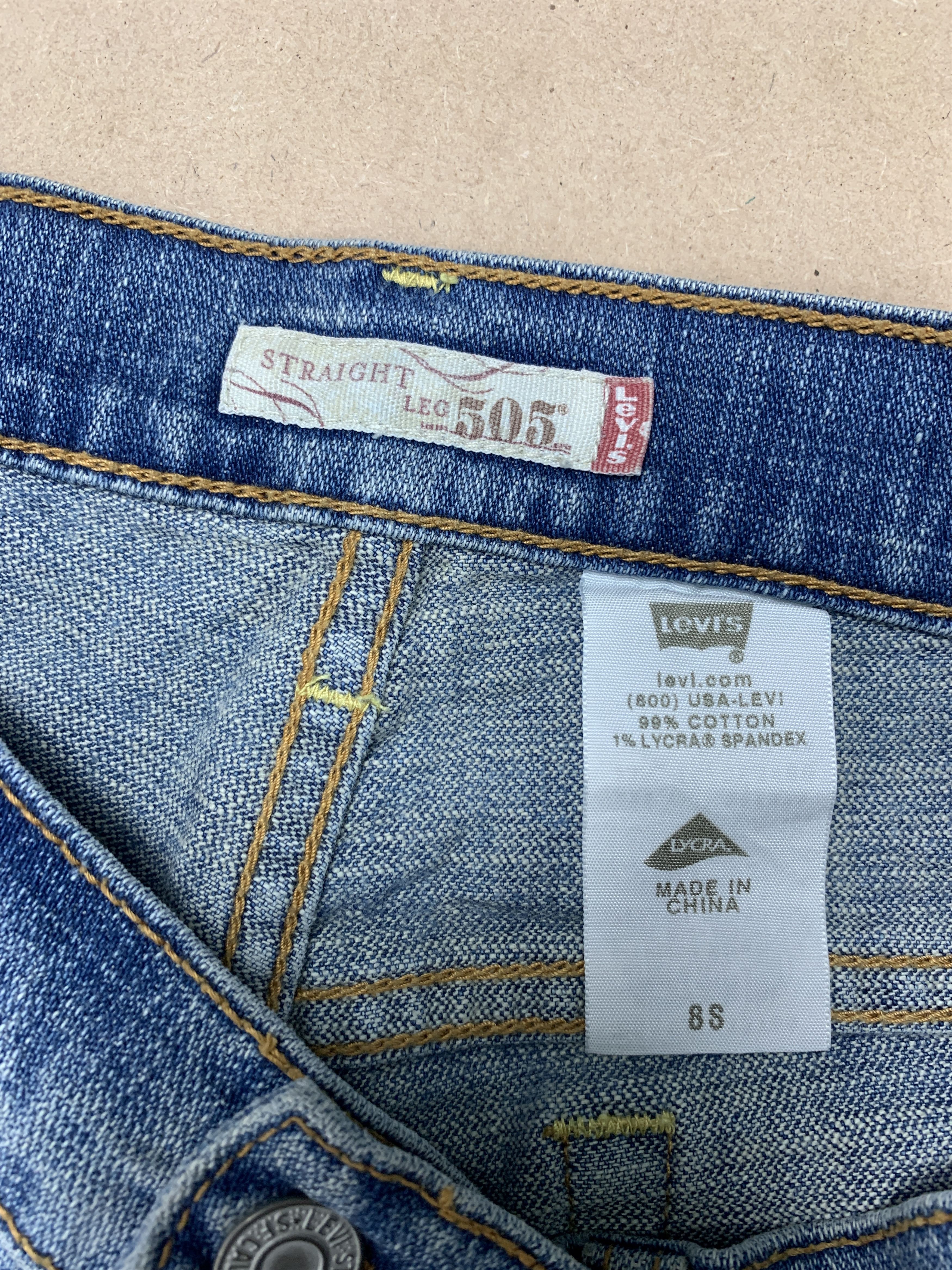 Levi's Vintage Levis 505 Straight Cut Distressed Faded Blue Jeans Size 30" / US 8 / IT 44 - 12 Thumbnail