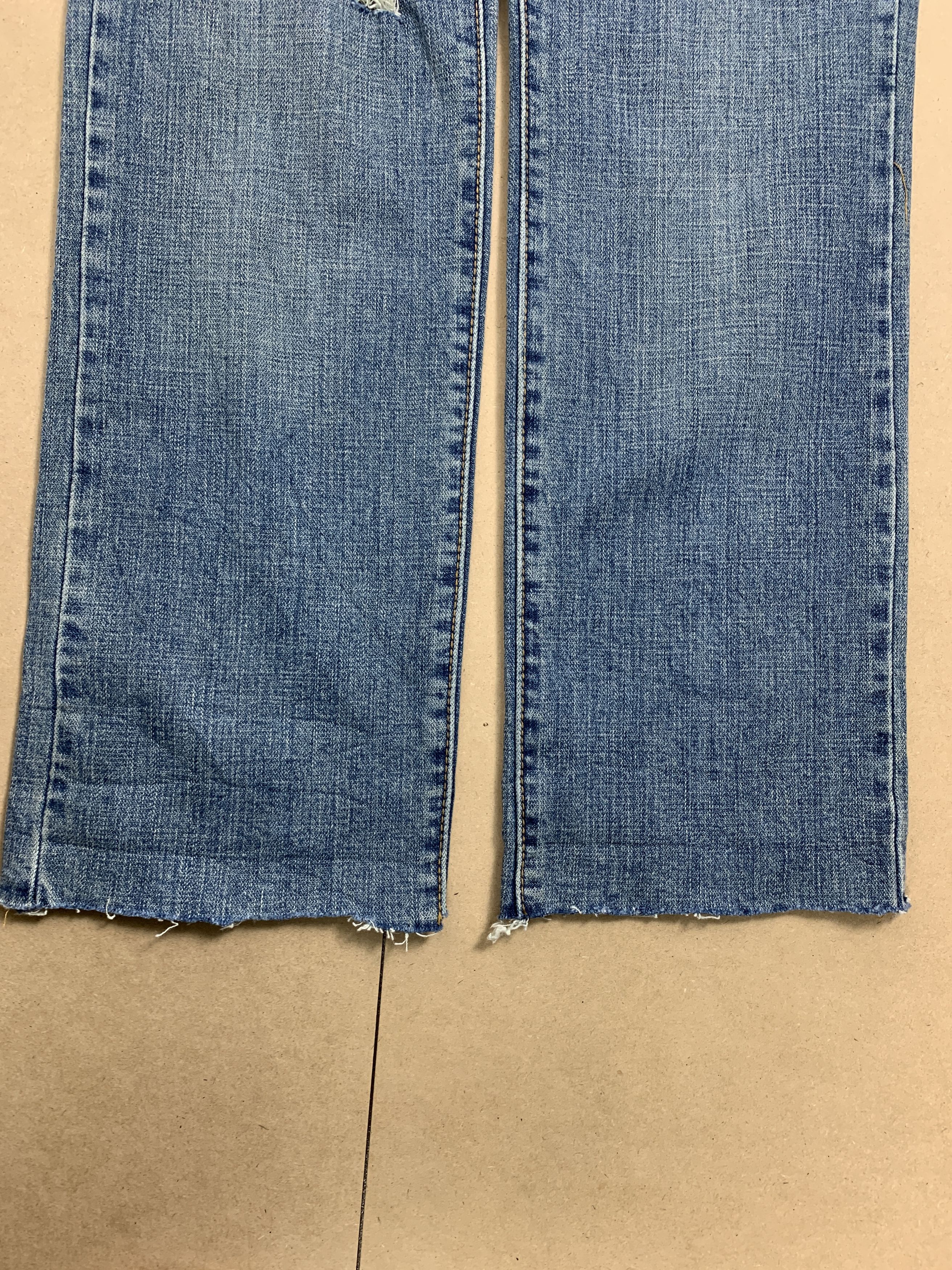 Levi's Vintage Levis 505 Straight Cut Distressed Faded Blue Jeans Size 30" / US 8 / IT 44 - 6 Thumbnail