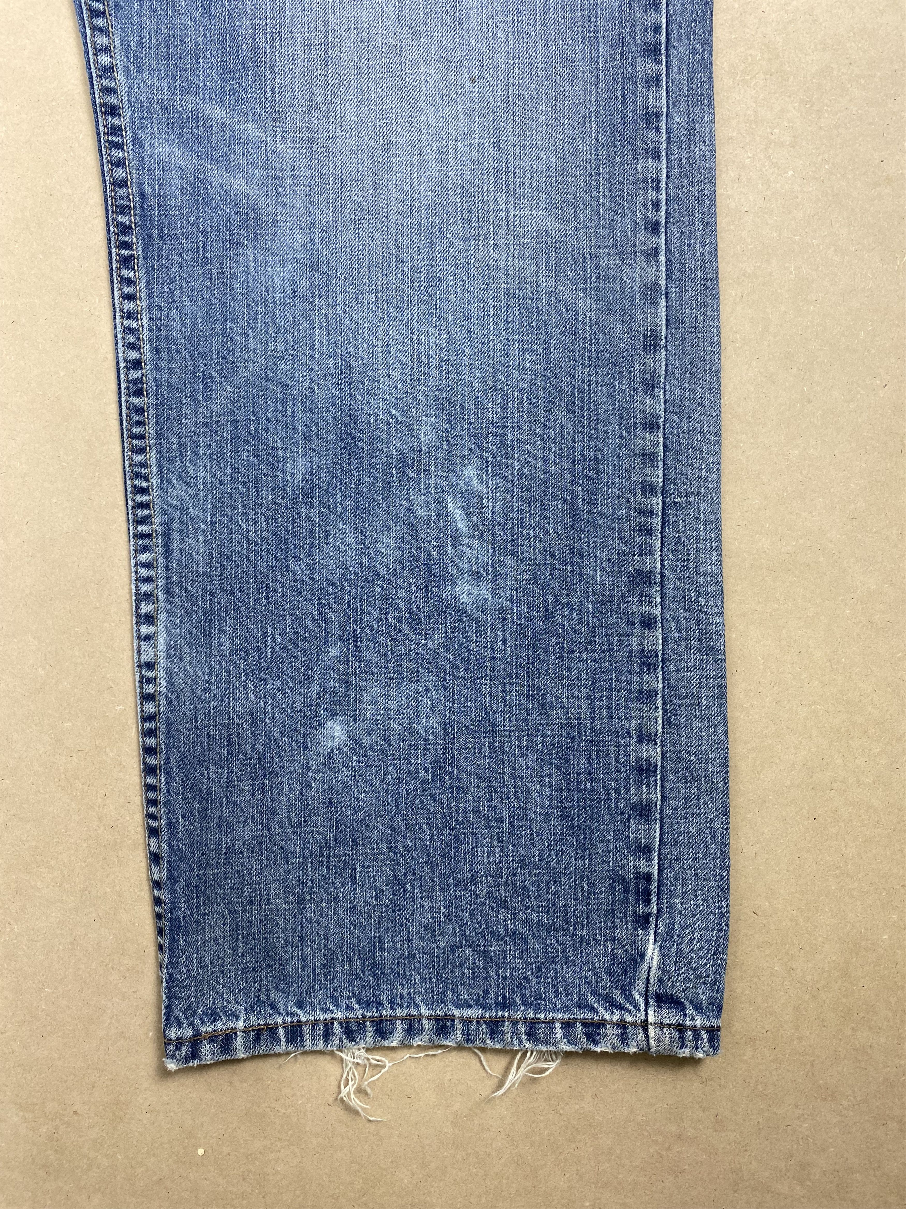 Levi's × Vintage Vintage Levis 569 Straight Cut Faded Blue Jeans Size US 34 / EU 50 - 3 Thumbnail