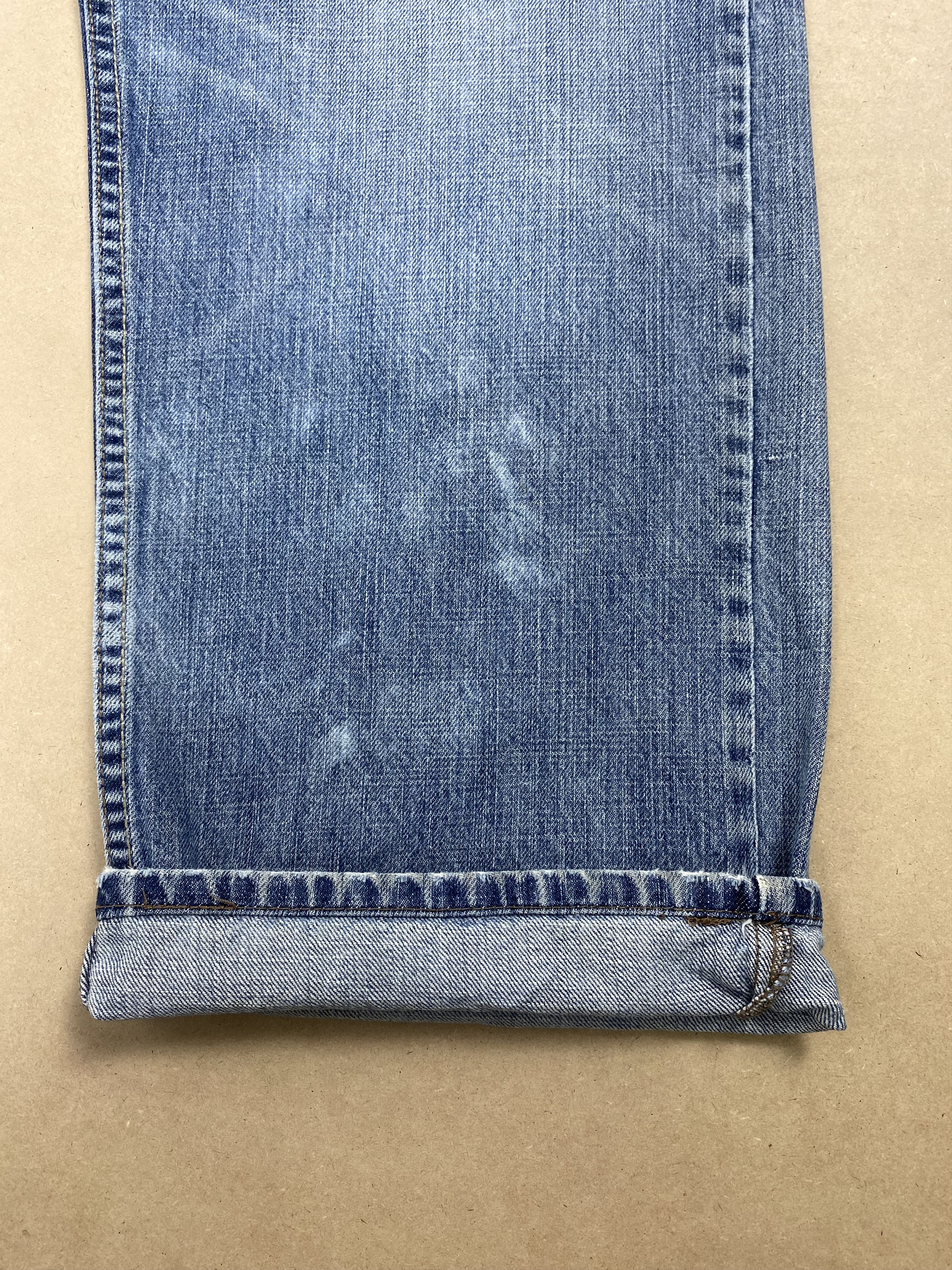Levi's × Vintage Vintage Levis 569 Straight Cut Faded Blue Jeans Size US 34 / EU 50 - 4 Thumbnail