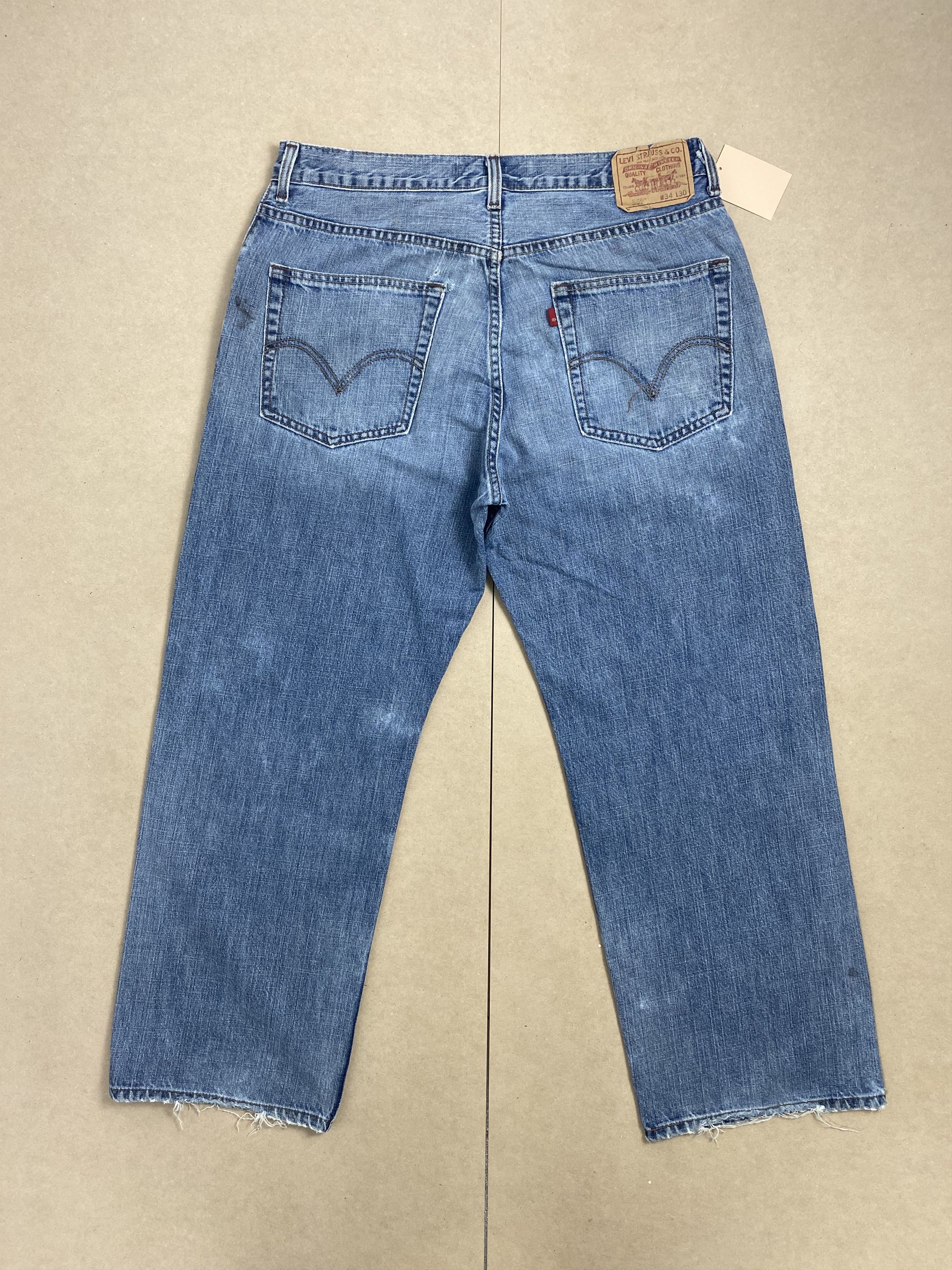 Levi's × Vintage Vintage Levis 569 Straight Cut Faded Blue Jeans Size US 34 / EU 50 - 5 Thumbnail