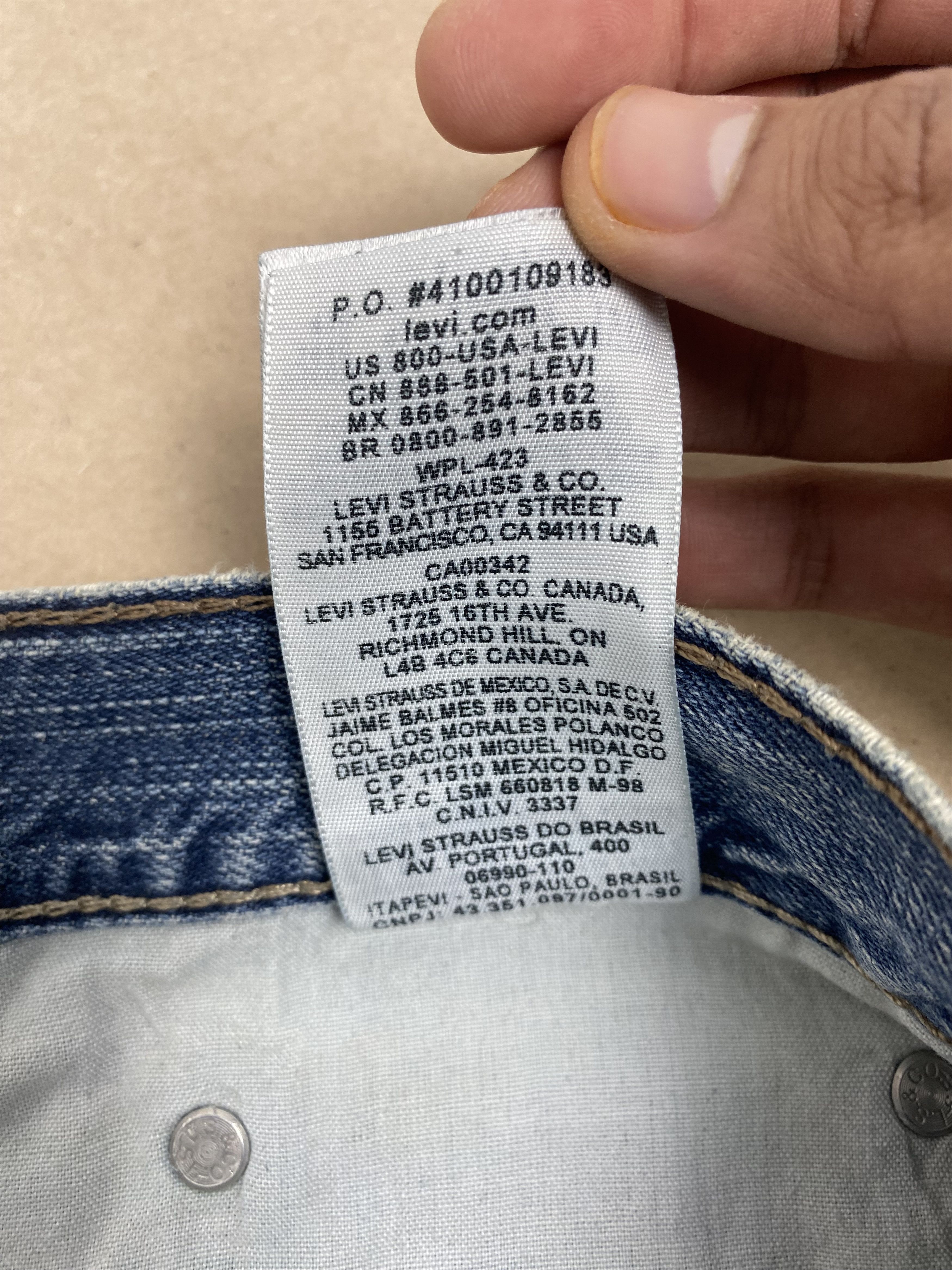 Levi's × Vintage Vintage Levis 569 Straight Cut Faded Distress Mid Wash Jeans Size US 35 - 14 Thumbnail