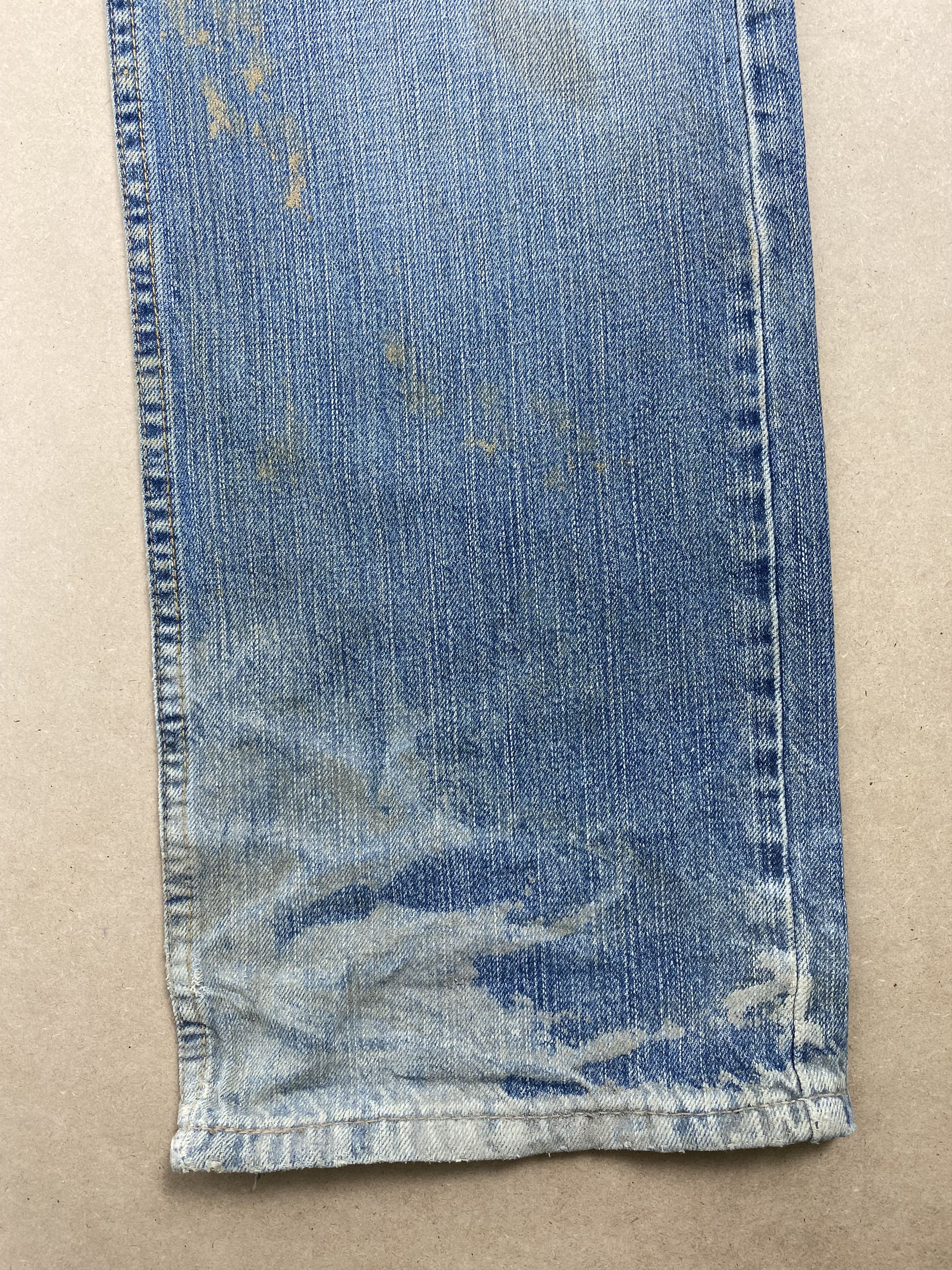 Levi's × Vintage Vintage Levis 569 Straight Cut Faded Distress Mid Wash Jeans Size US 35 - 4 Thumbnail