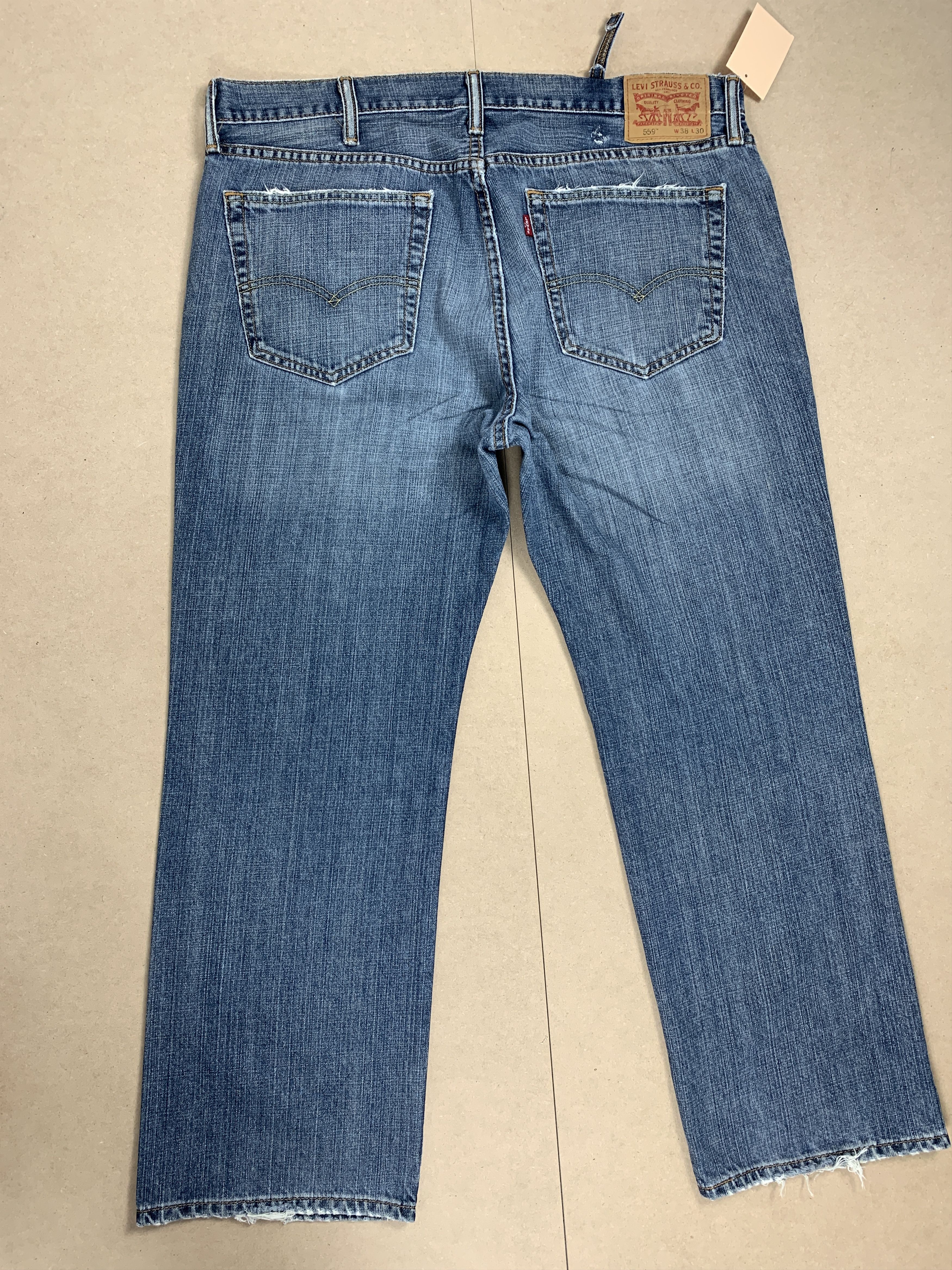Levi's × Vintage Vintage Levis 559 Straight Cut Faded Mid Wash Jeans Size US 39 - 5 Thumbnail