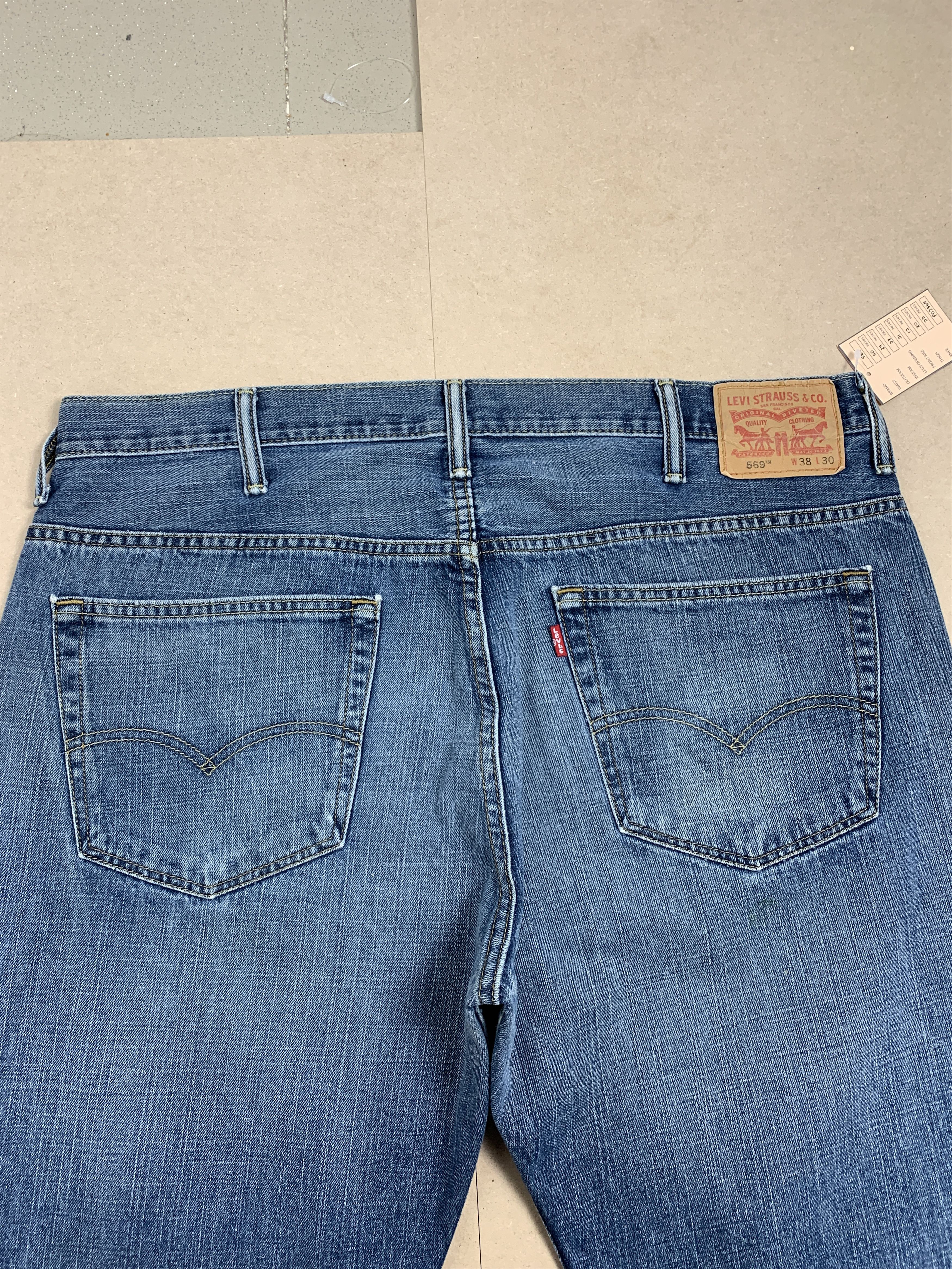 Levi's × Vintage Vintage Levis 569 Straight Cut Elter Faded Blue Jeans Size US 40 / EU 56 - 7 Thumbnail