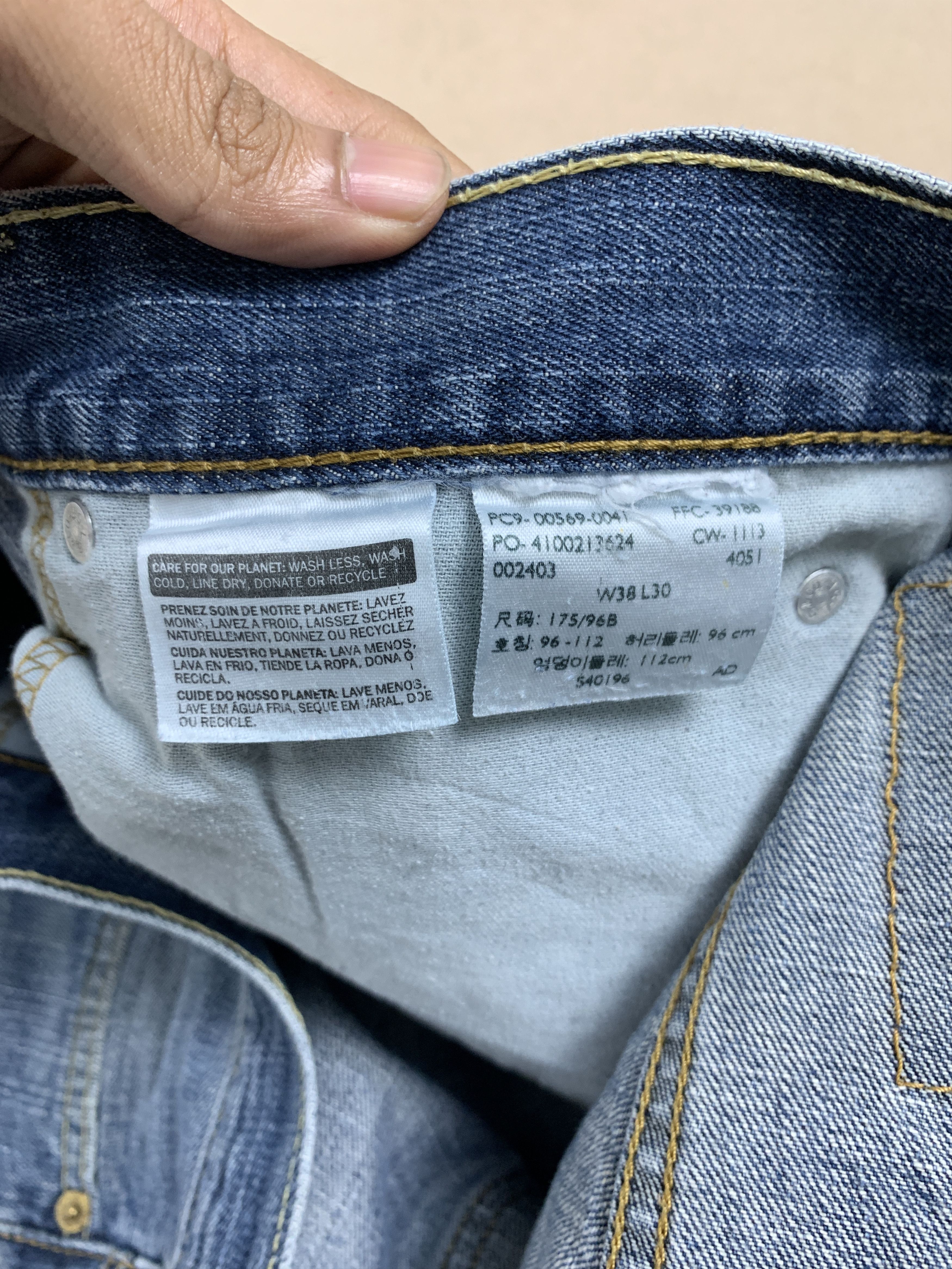 Levi's × Vintage Vintage Levis 569 Straight Cut Elter Faded Blue Jeans Size US 40 / EU 56 - 11 Thumbnail