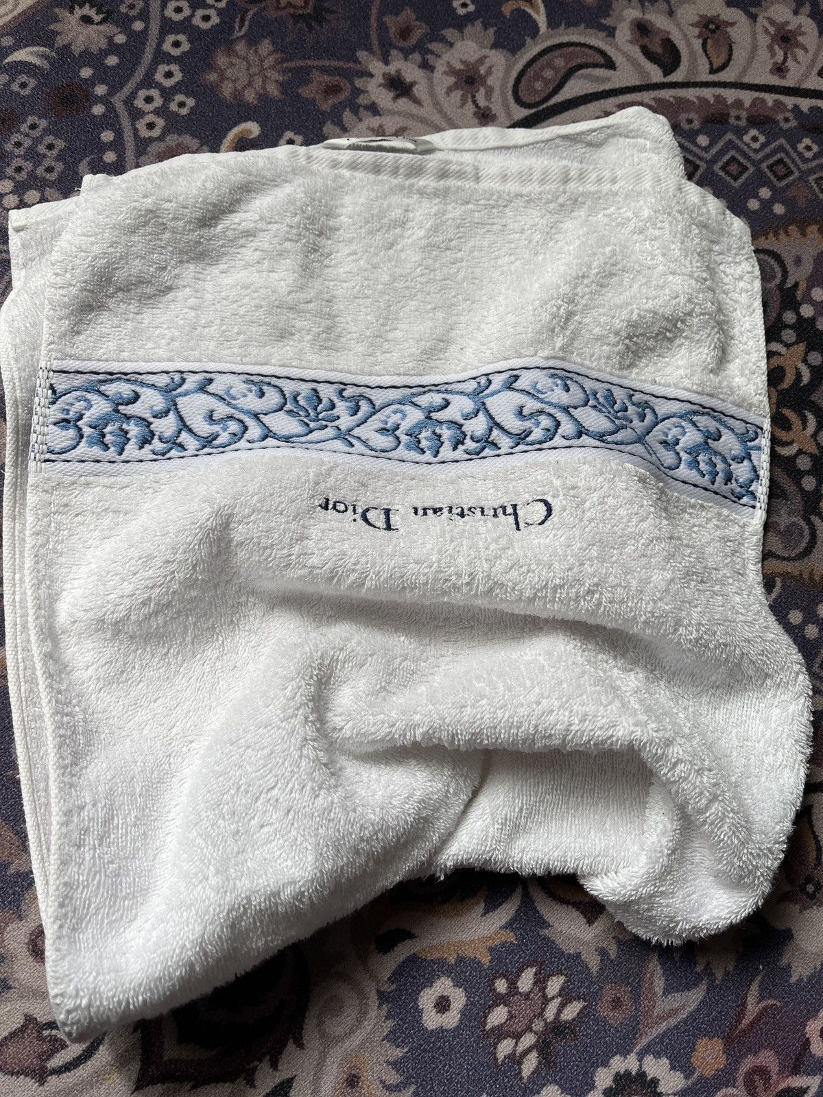 Christian Dior Monsieur VINTAGE CHRISTIAN DIOR HAND TOWEL VERY RARE Size ONE SIZE - 2 Thumbnail