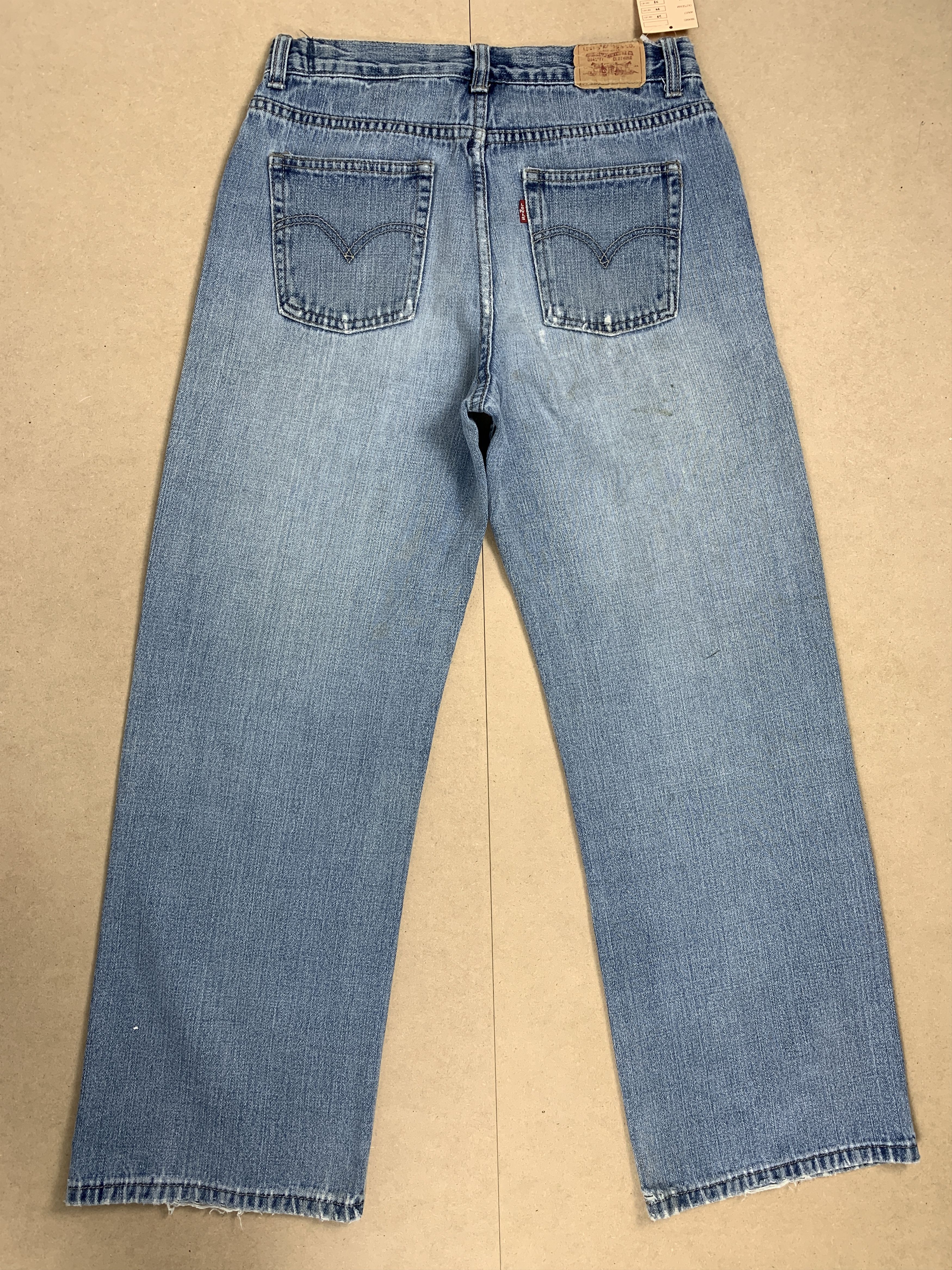 Levi's × Vintage Vintage Levis 569 Straight Cut Faded Light Wash Jeans Size US 28 / EU 44 - 7 Thumbnail
