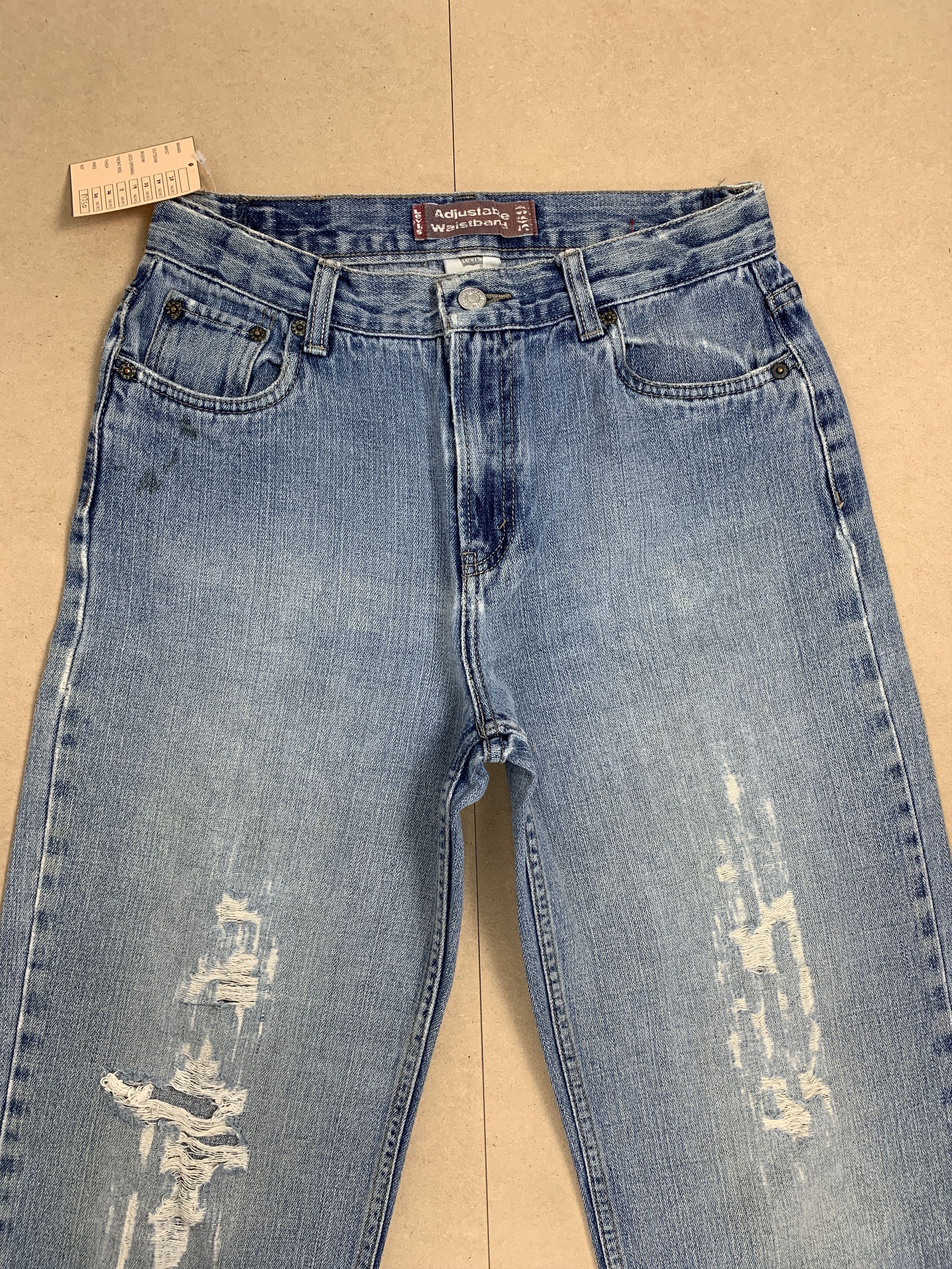 Levi's × Vintage Vintage Levis 569 Straight Cut Faded Light Wash Jeans Size US 28 / EU 44 - 2 Thumbnail