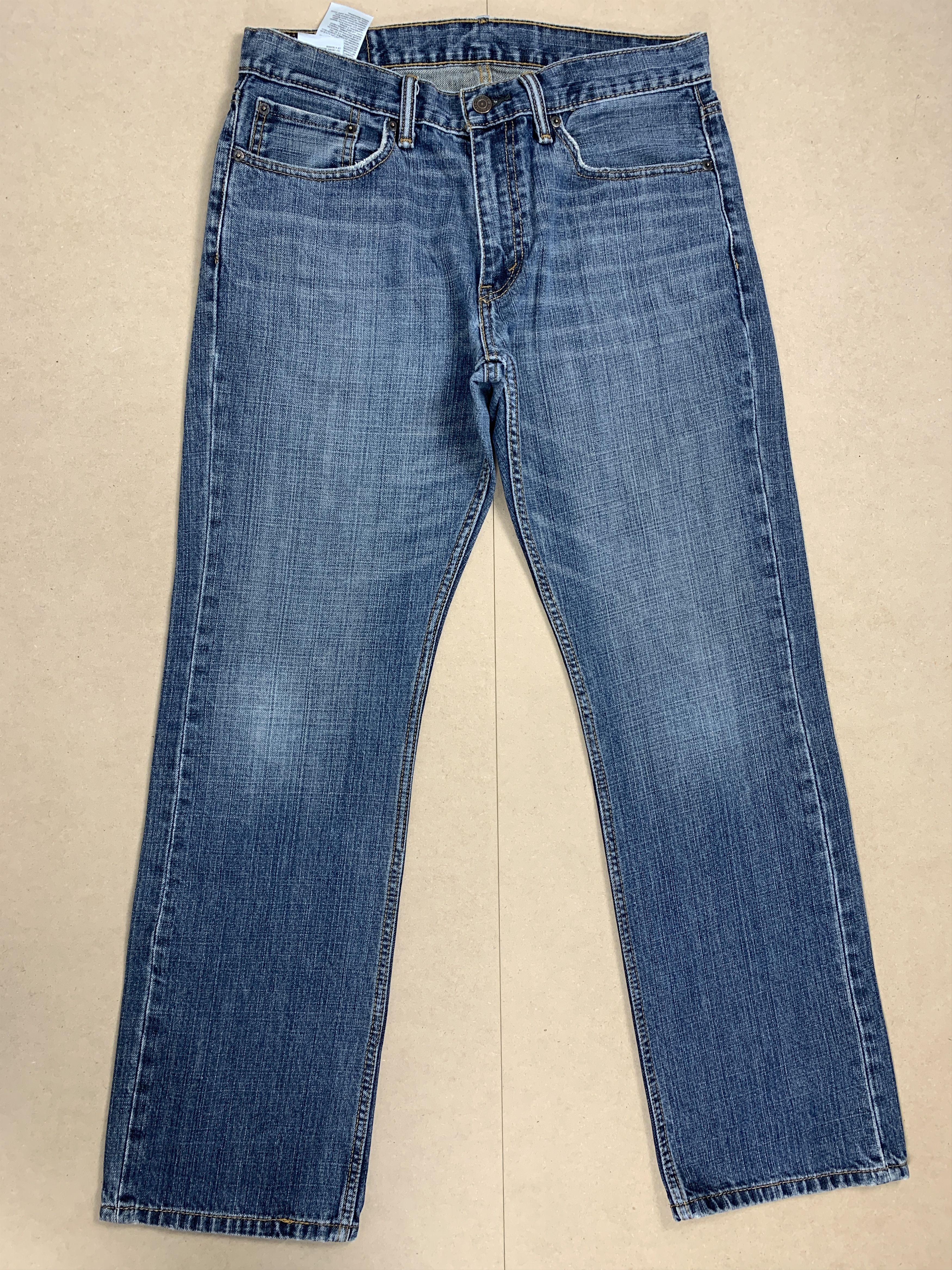 image of Levis 559 Straight Cut Faded Blue Jeans in Blue Denim, Men's (Size 33)