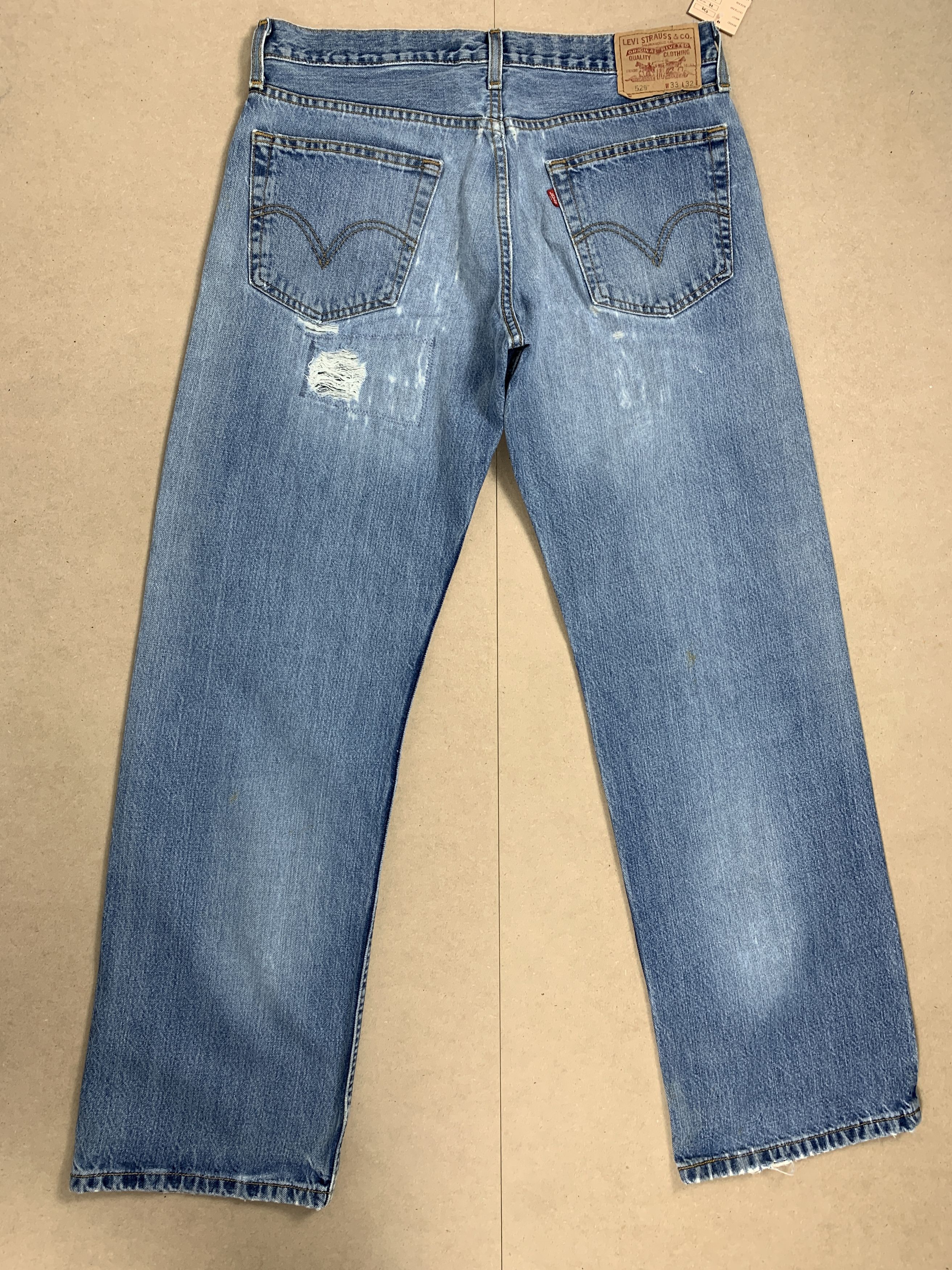 Levi's Vintage Levis 529 Straight Cut Distressed Jeans P0359 Size US 34 / EU 50 - 8 Thumbnail