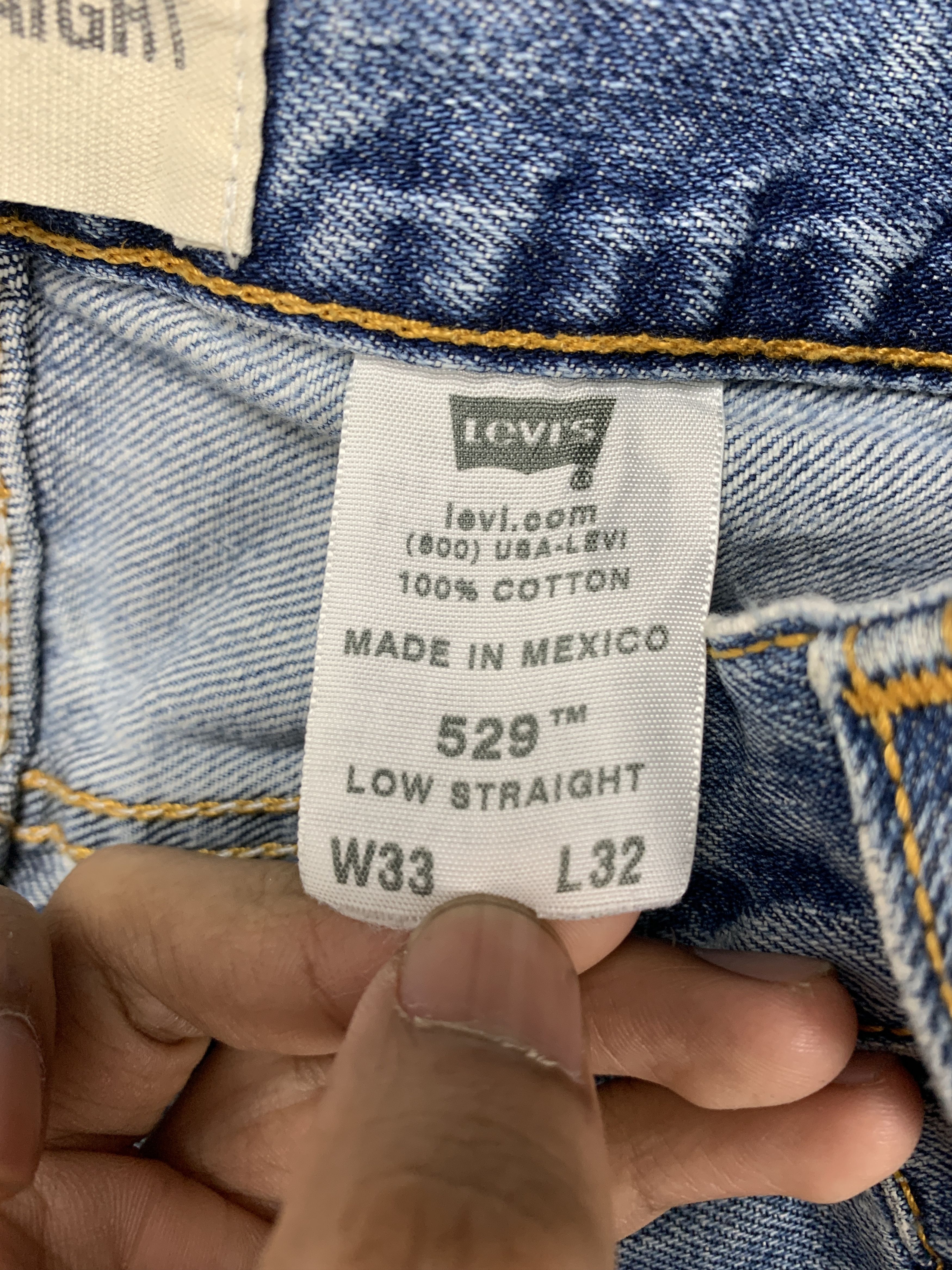 Levi's Vintage Levis 529 Straight Cut Distressed Jeans P0359 Size US 34 / EU 50 - 14 Thumbnail