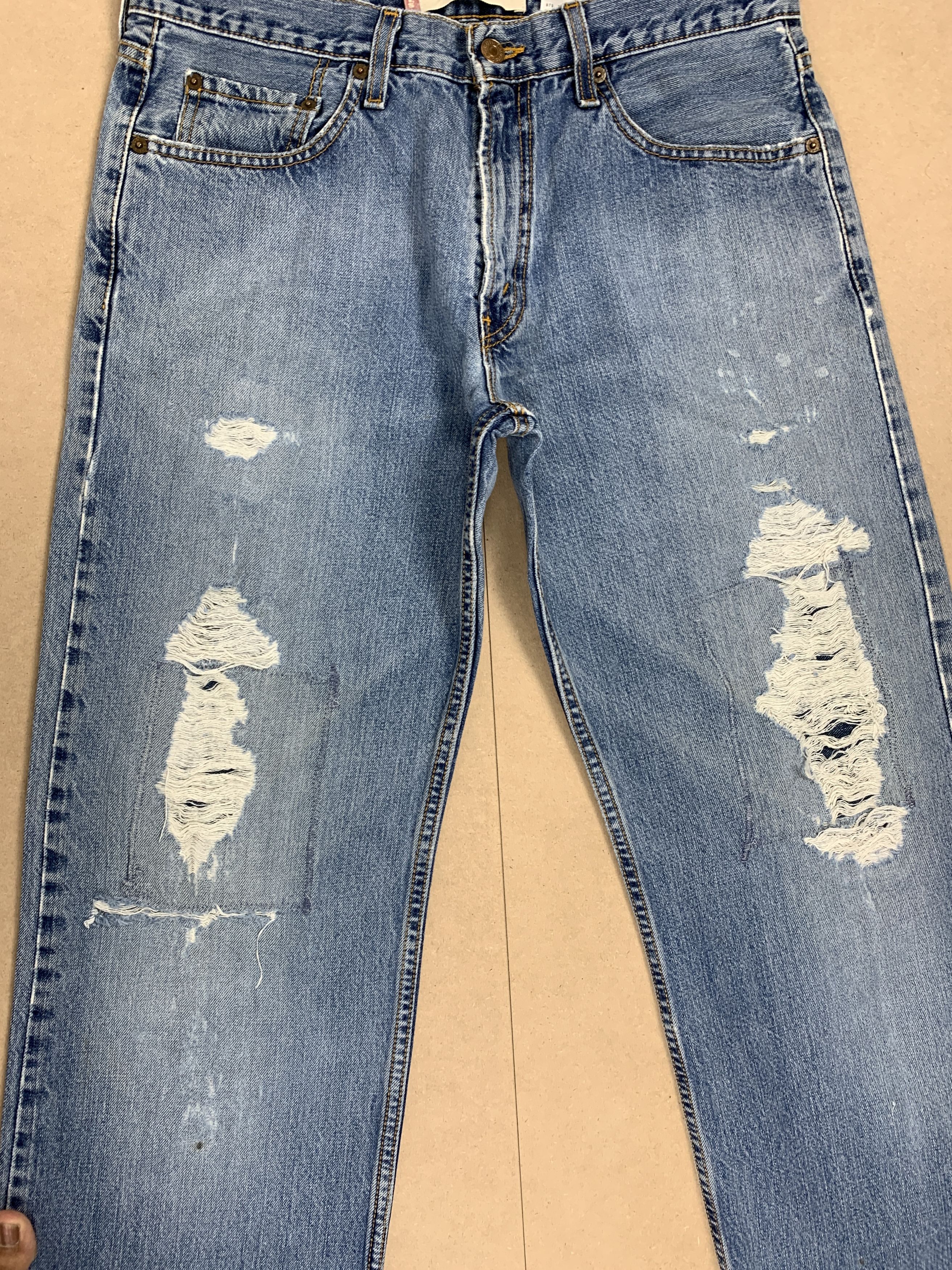 Levi's Vintage Levis 529 Straight Cut Distressed Jeans P0359 Size US 34 / EU 50 - 3 Thumbnail