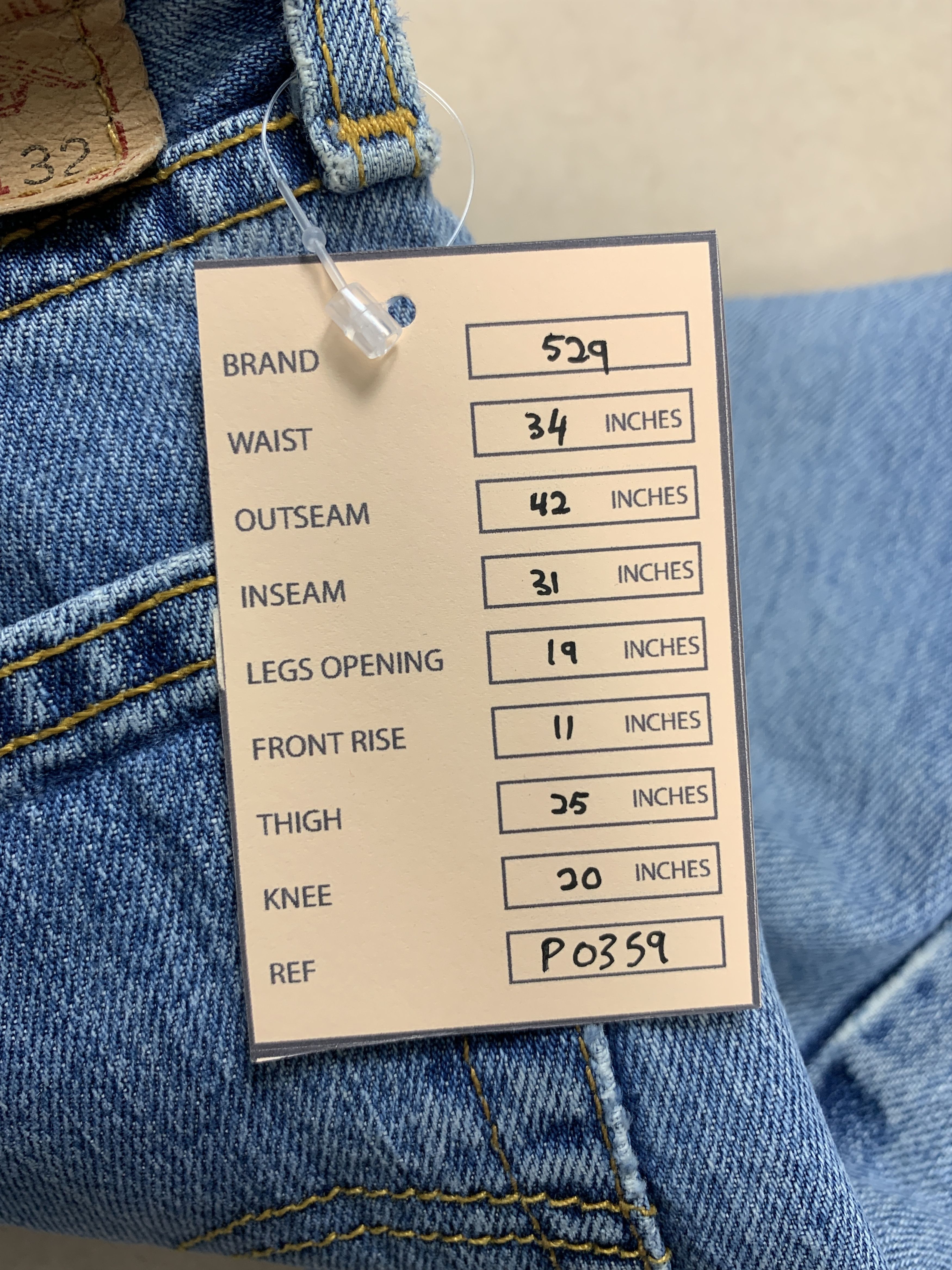 Levi's Vintage Levis 529 Straight Cut Distressed Jeans P0359 Size US 34 / EU 50 - 18 Thumbnail