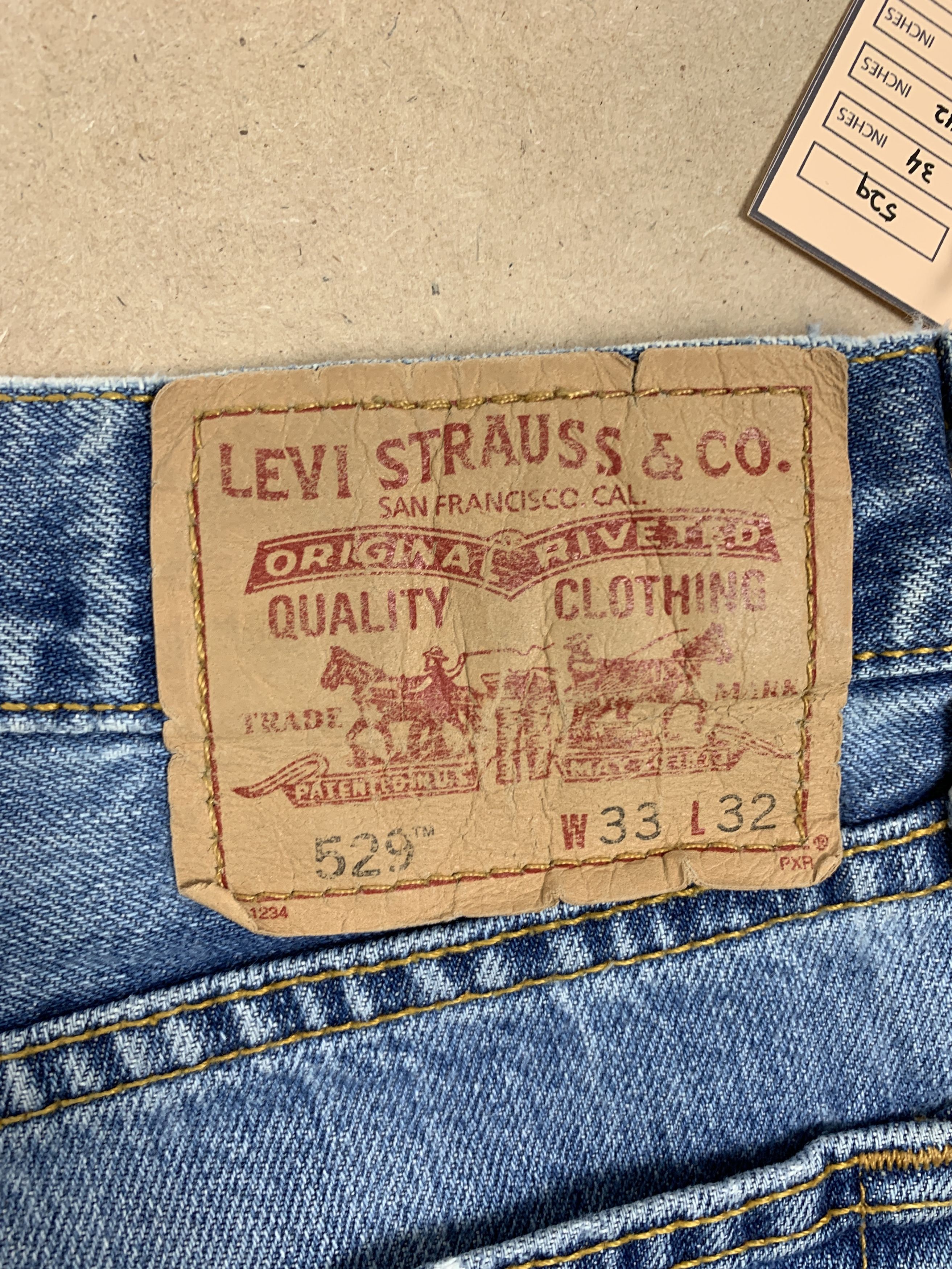 Levi's Vintage Levis 529 Straight Cut Distressed Jeans P0359 Size US 34 / EU 50 - 10 Thumbnail