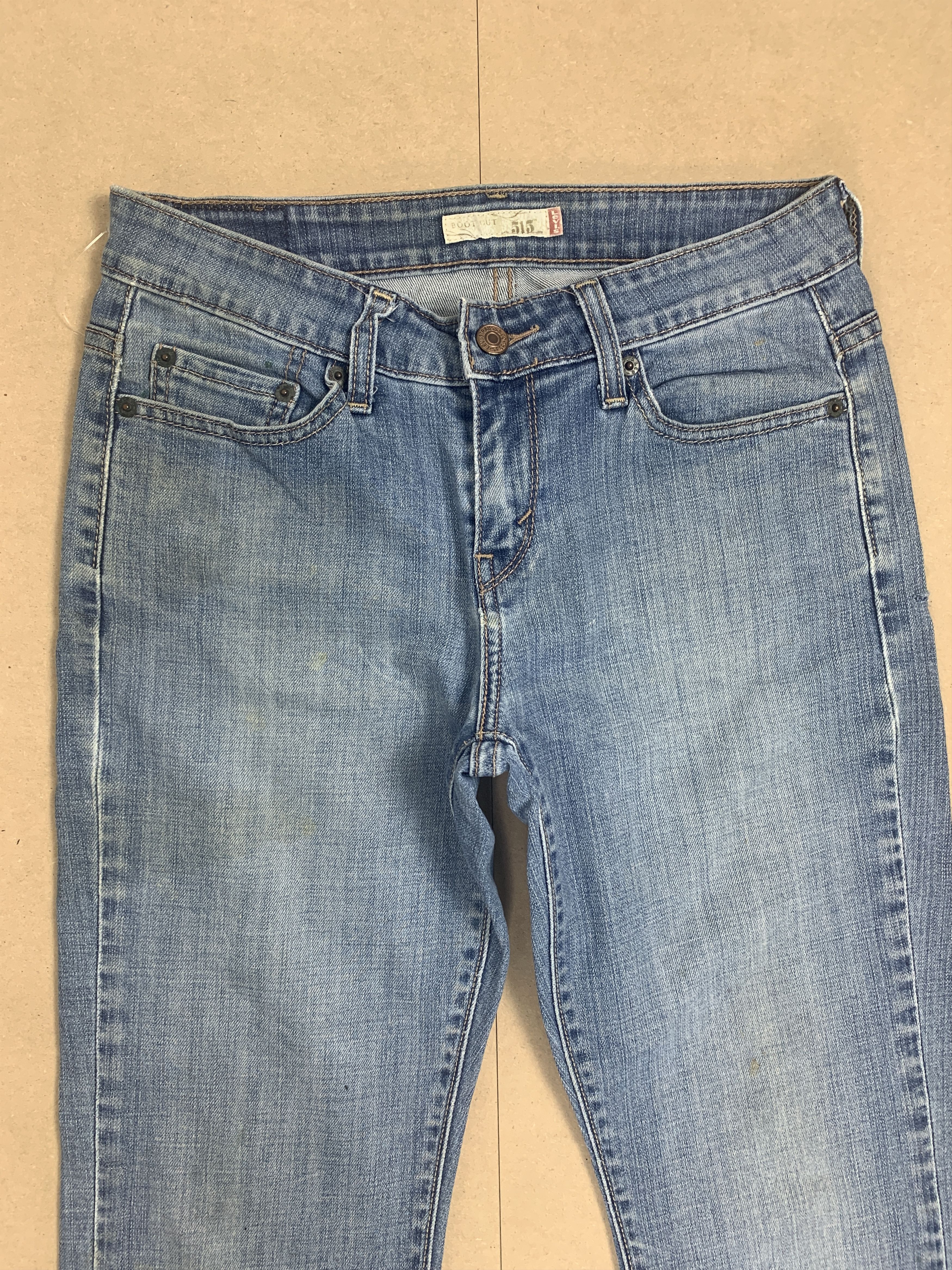 Levi's Vintage Levis 515 Flared Boot Cut Faded Blue Jeans Size 27" / US 4 / IT 40 - 2 Thumbnail
