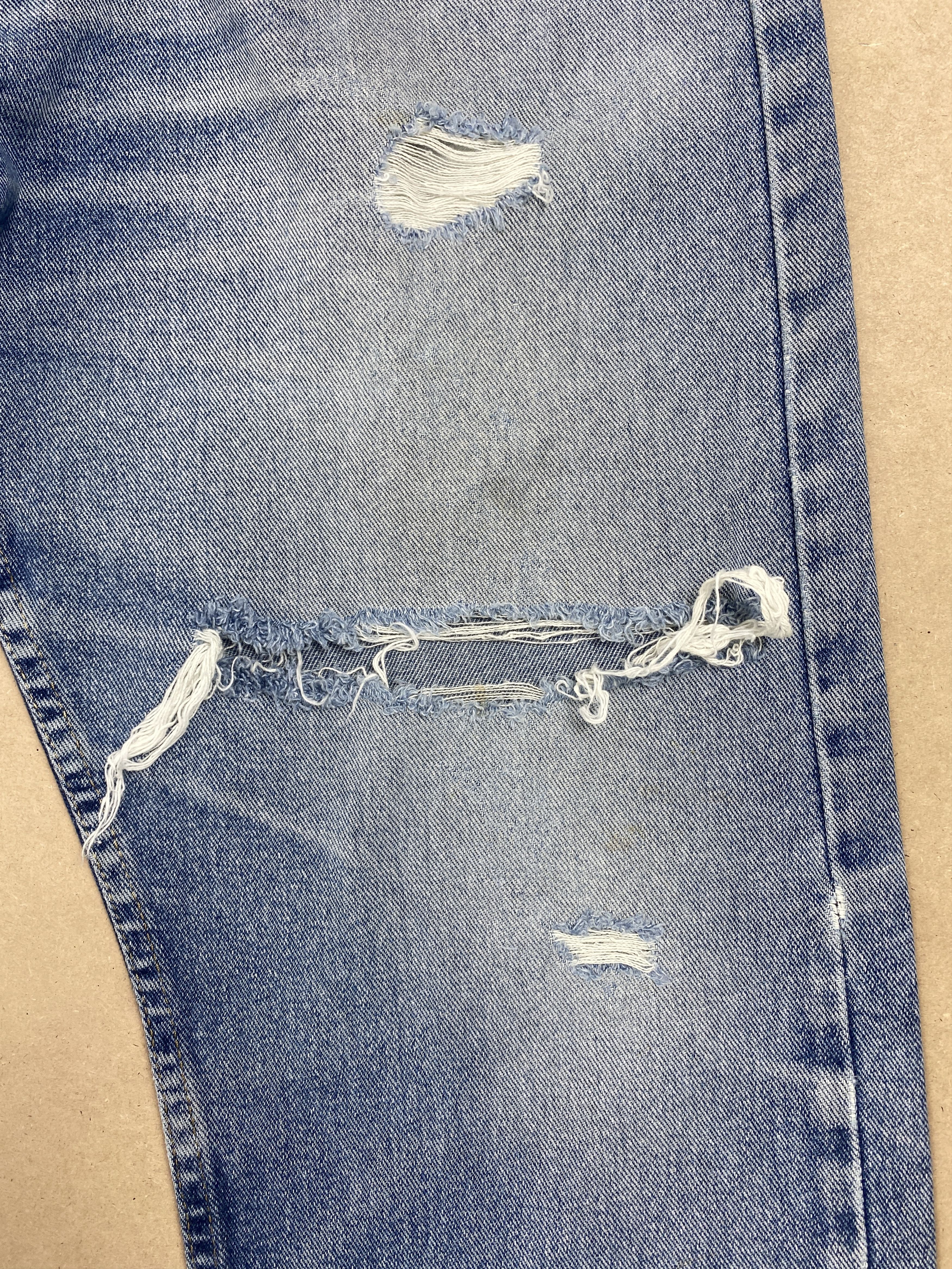 Vintage Vintage 90s Wrangler Straight Cut Distressed Faded Jeans Size US 36 / EU 52 - 3 Thumbnail