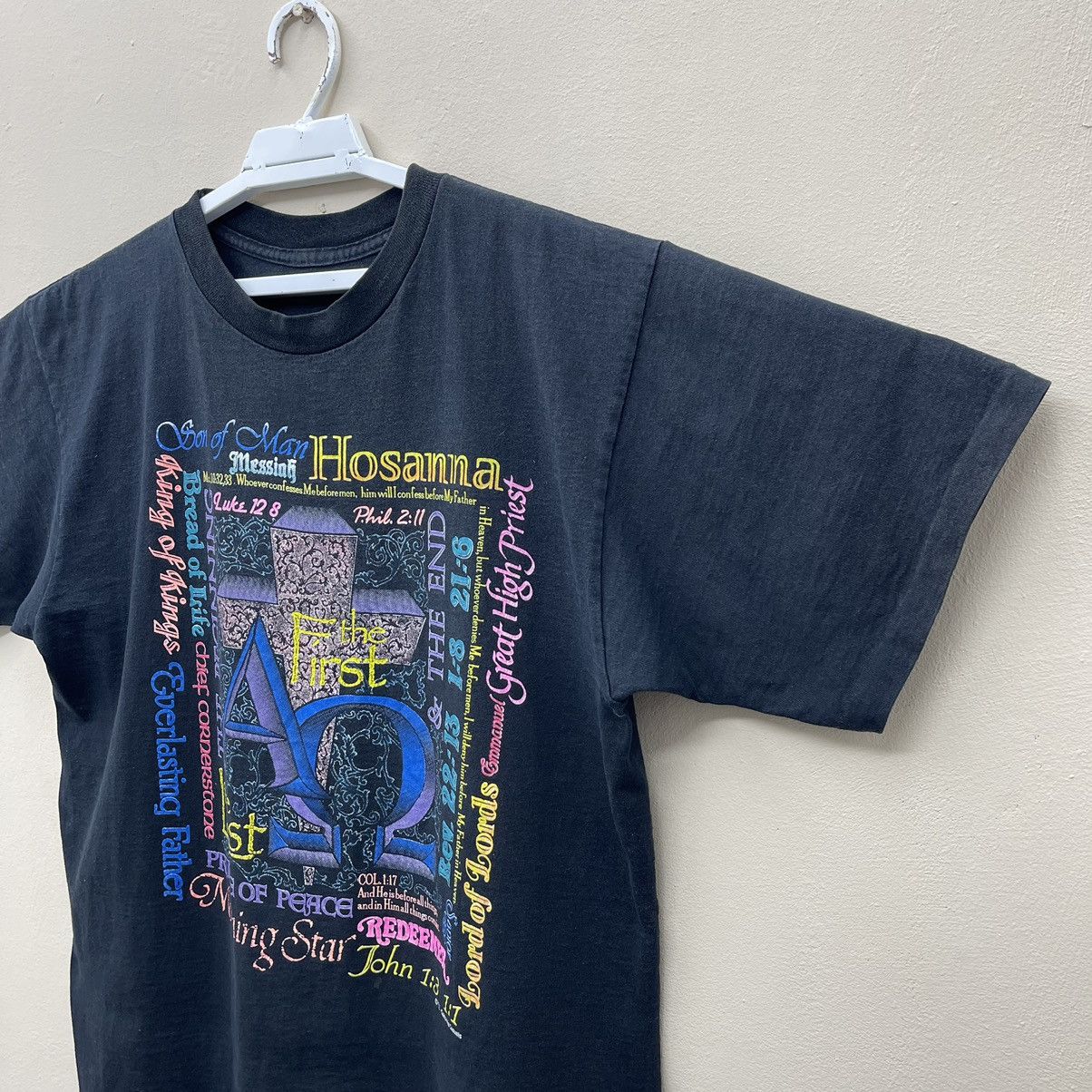 Beauty Beast × Vintage Vintage 90s Jesus T-Shirt Single Stitch Christian Shirt Size US L / EU 52-54 / 3 - 5 Thumbnail