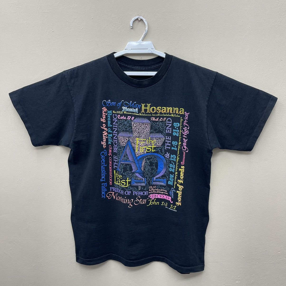 Beauty Beast × Vintage Vintage 90s Jesus T-Shirt Single Stitch Christian Shirt Size US L / EU 52-54 / 3 - 1 Thumbnail