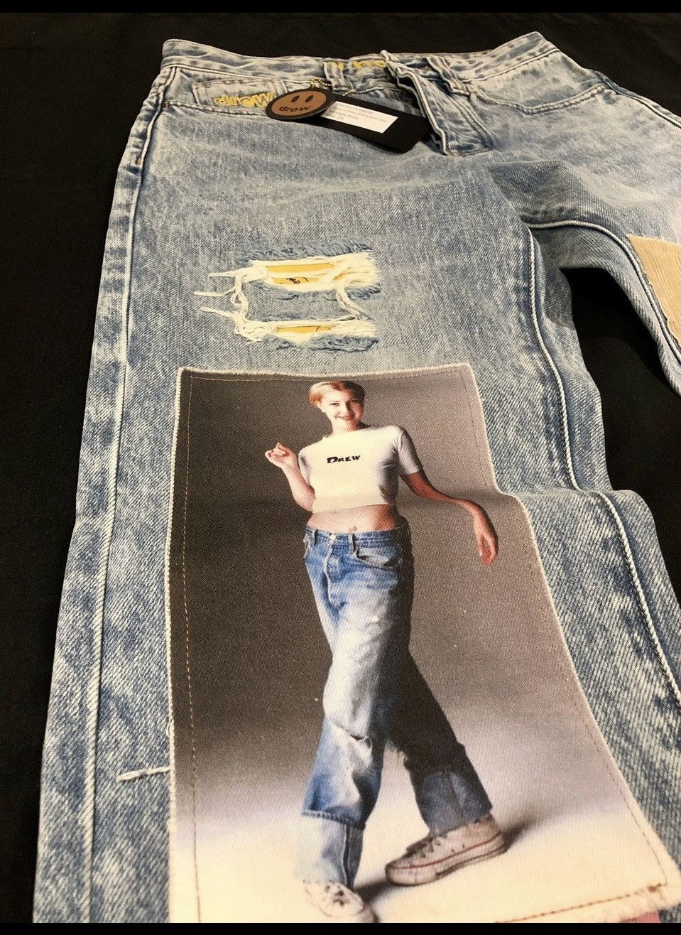 Drew House Drew X Drew Distressed Jeans!! Size US 26 / EU 42 - 6 Thumbnail