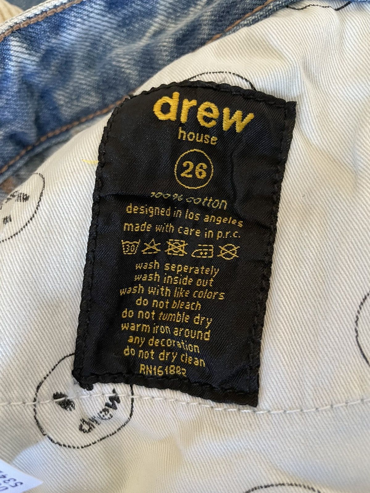 Drew House Drew X Drew Distressed Jeans!! Size US 26 / EU 42 - 14 Thumbnail