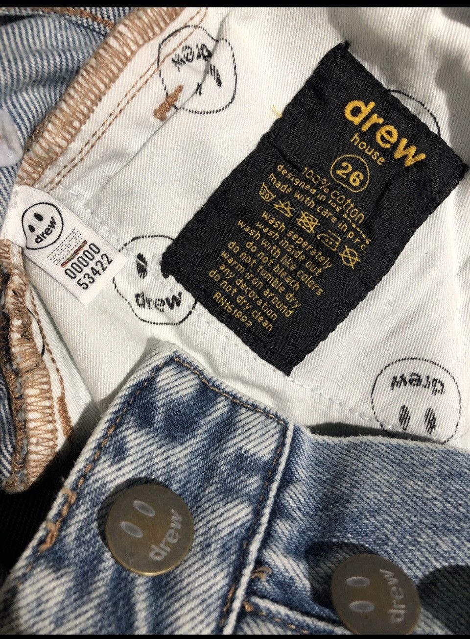 Drew House Drew X Drew Distressed Jeans!! Size US 26 / EU 42 - 12 Thumbnail