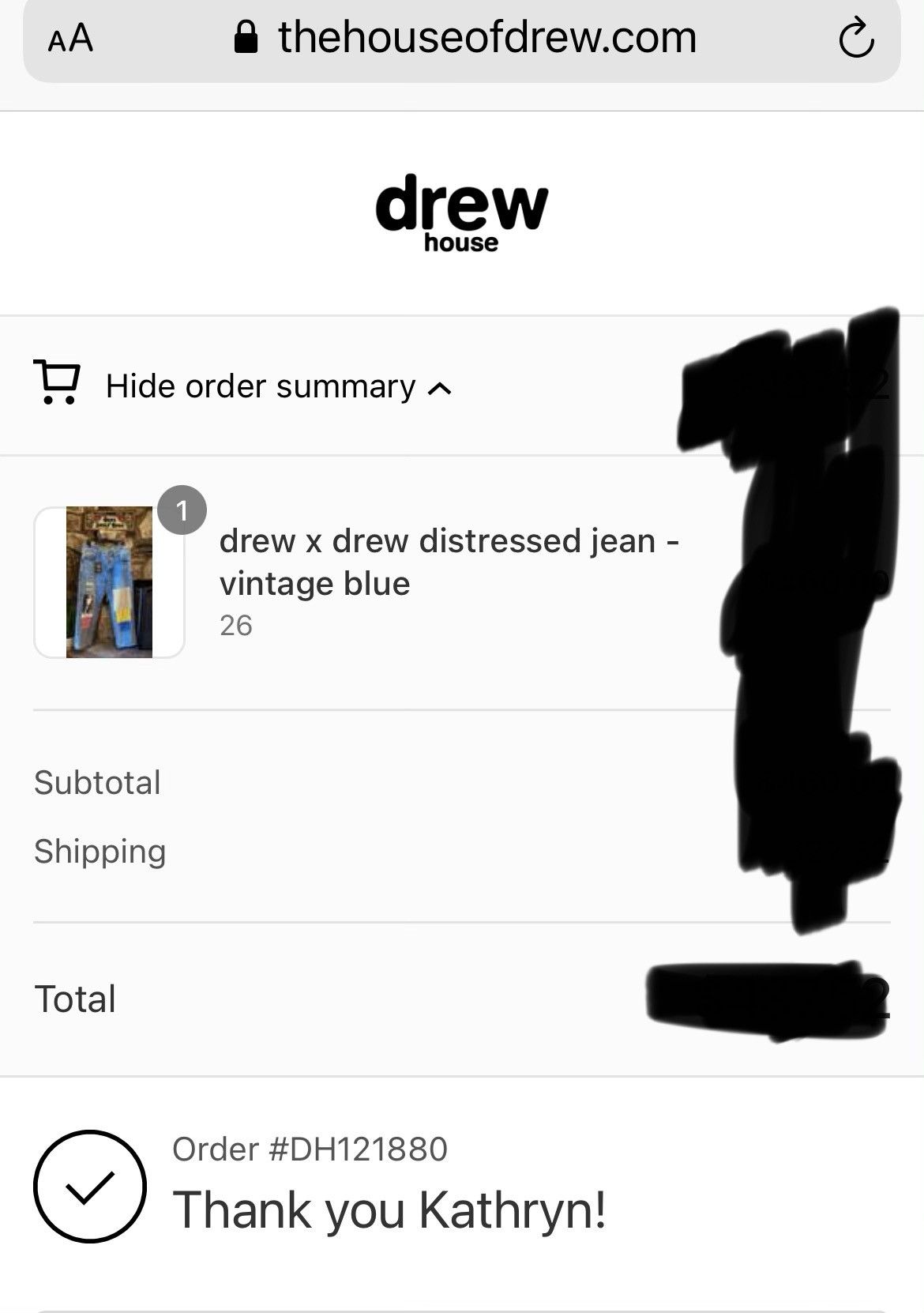 Drew House Drew X Drew Distressed Jeans!! Size US 26 / EU 42 - 16 Thumbnail