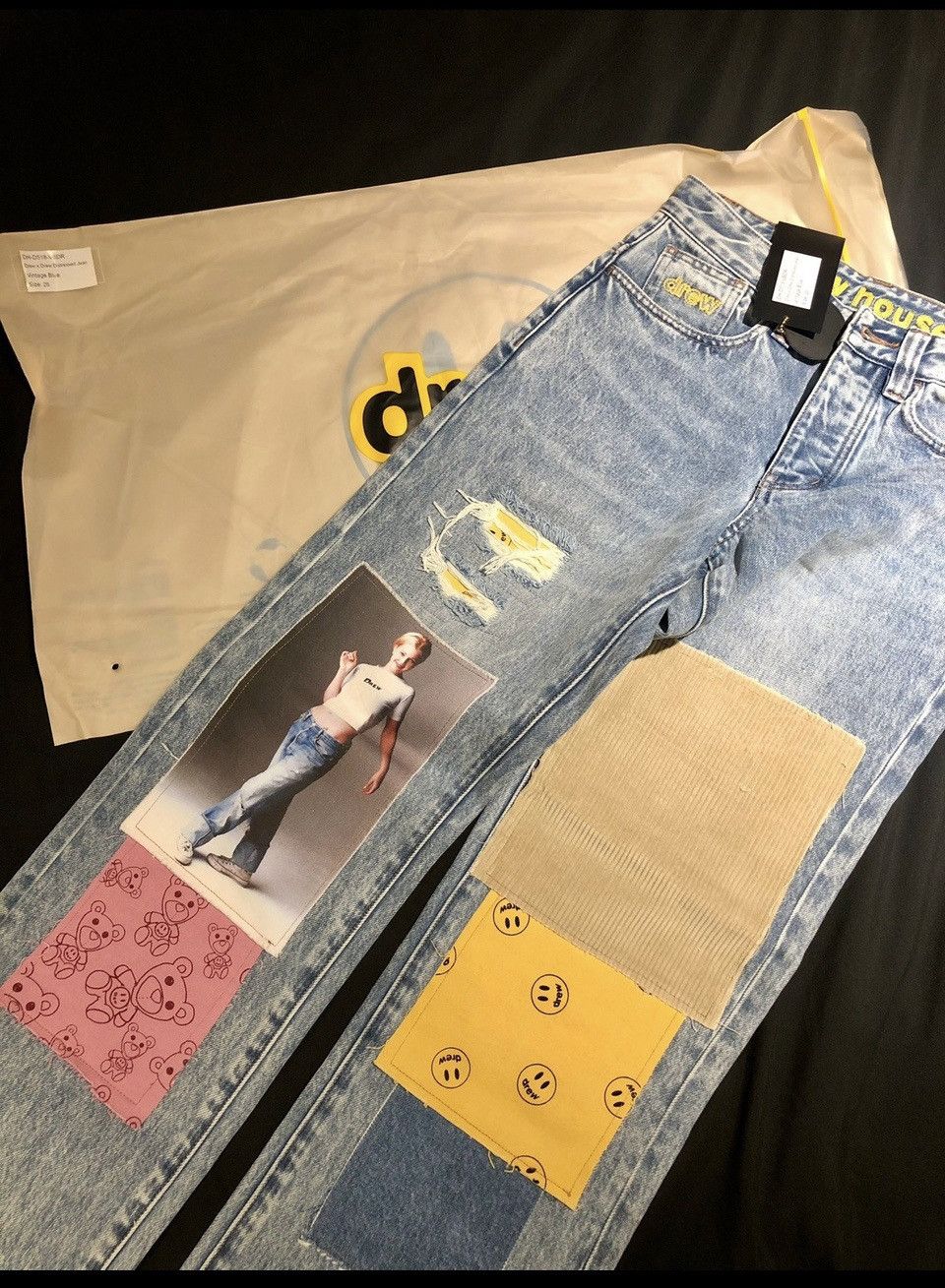 Drew House Drew X Drew Distressed Jeans!! Size US 26 / EU 42 - 4 Thumbnail