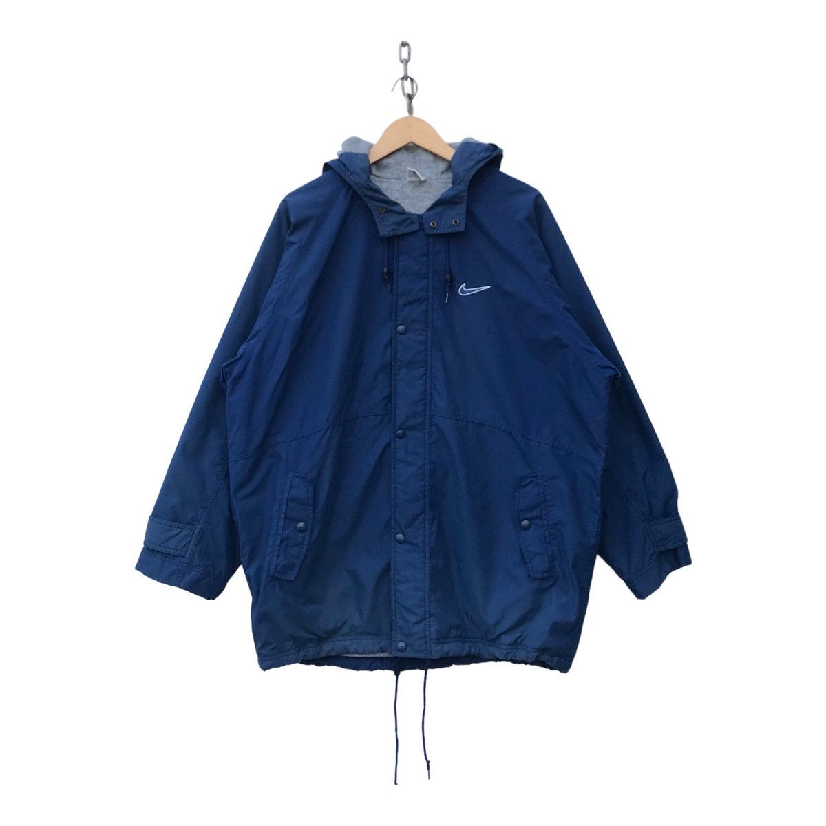 Vintage Vintage 90s Nike Swoosh Logo Hoodie Sun Faded Jacket Size US XL / EU 56 / 4 - 1 Thumbnail