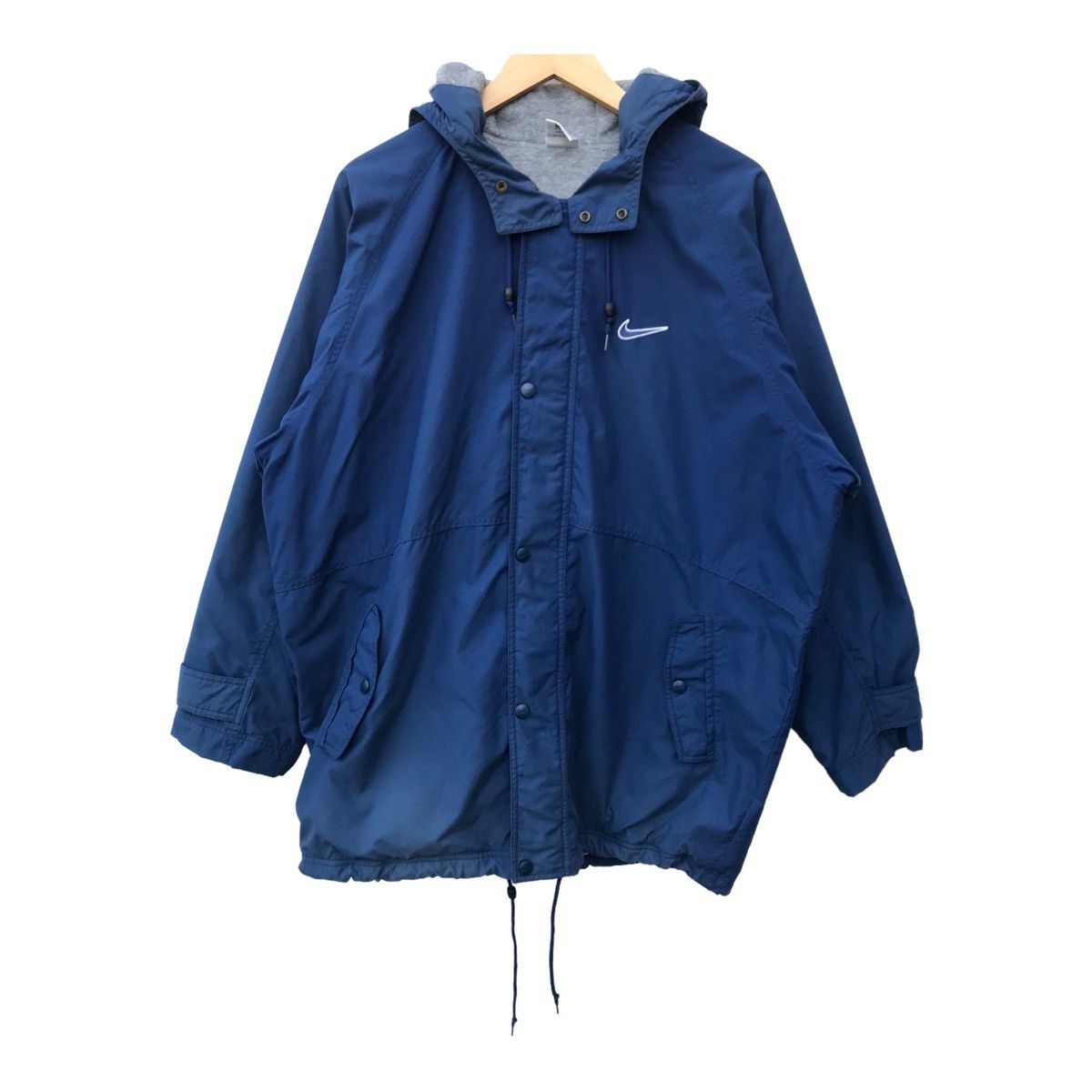 Vintage Vintage 90s Nike Swoosh Logo Hoodie Sun Faded Jacket Size US XL / EU 56 / 4 - 3 Thumbnail