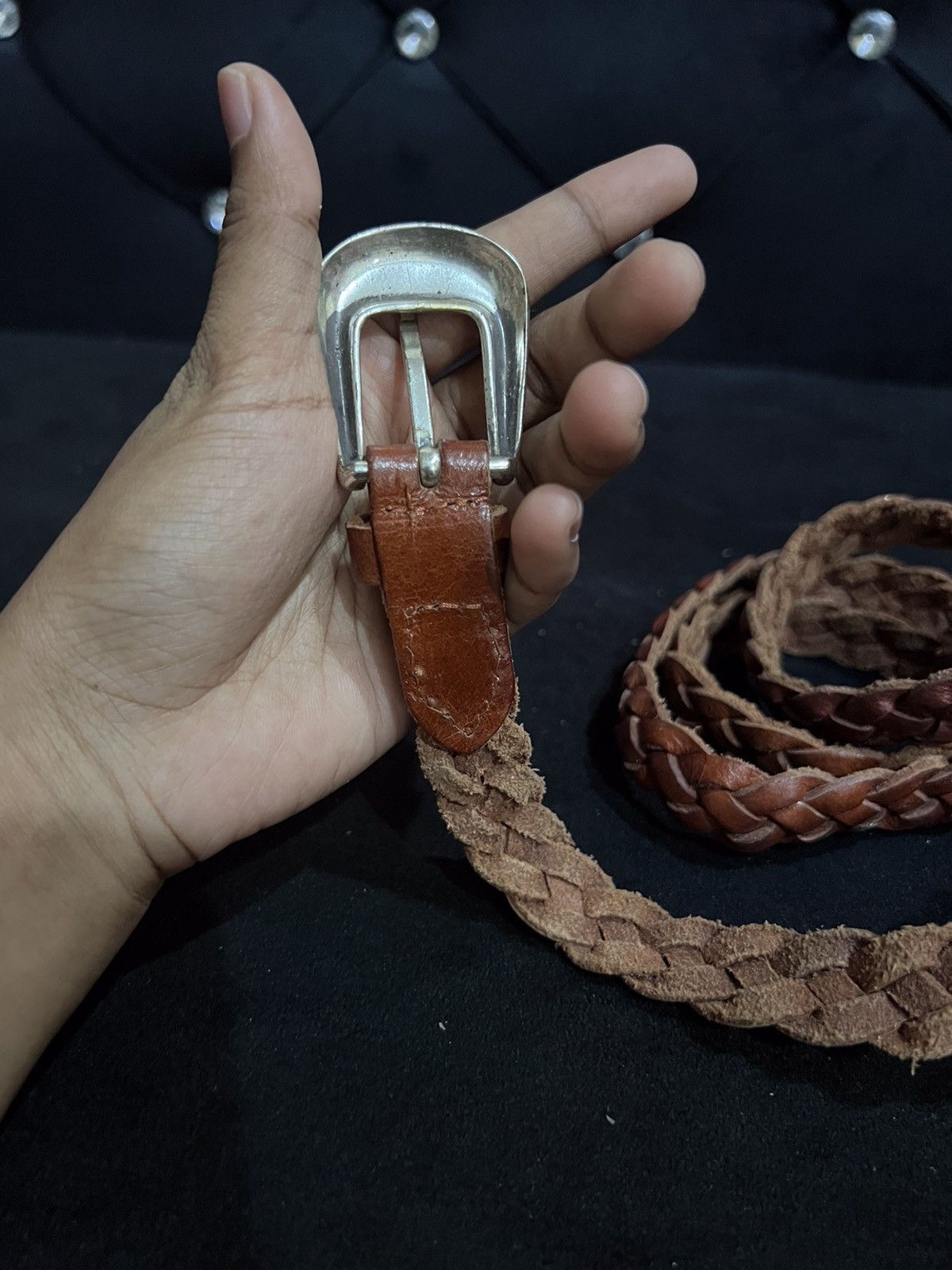 Leather Unbrand Leather Buckle Belt Size ONE SIZE - 5 Thumbnail