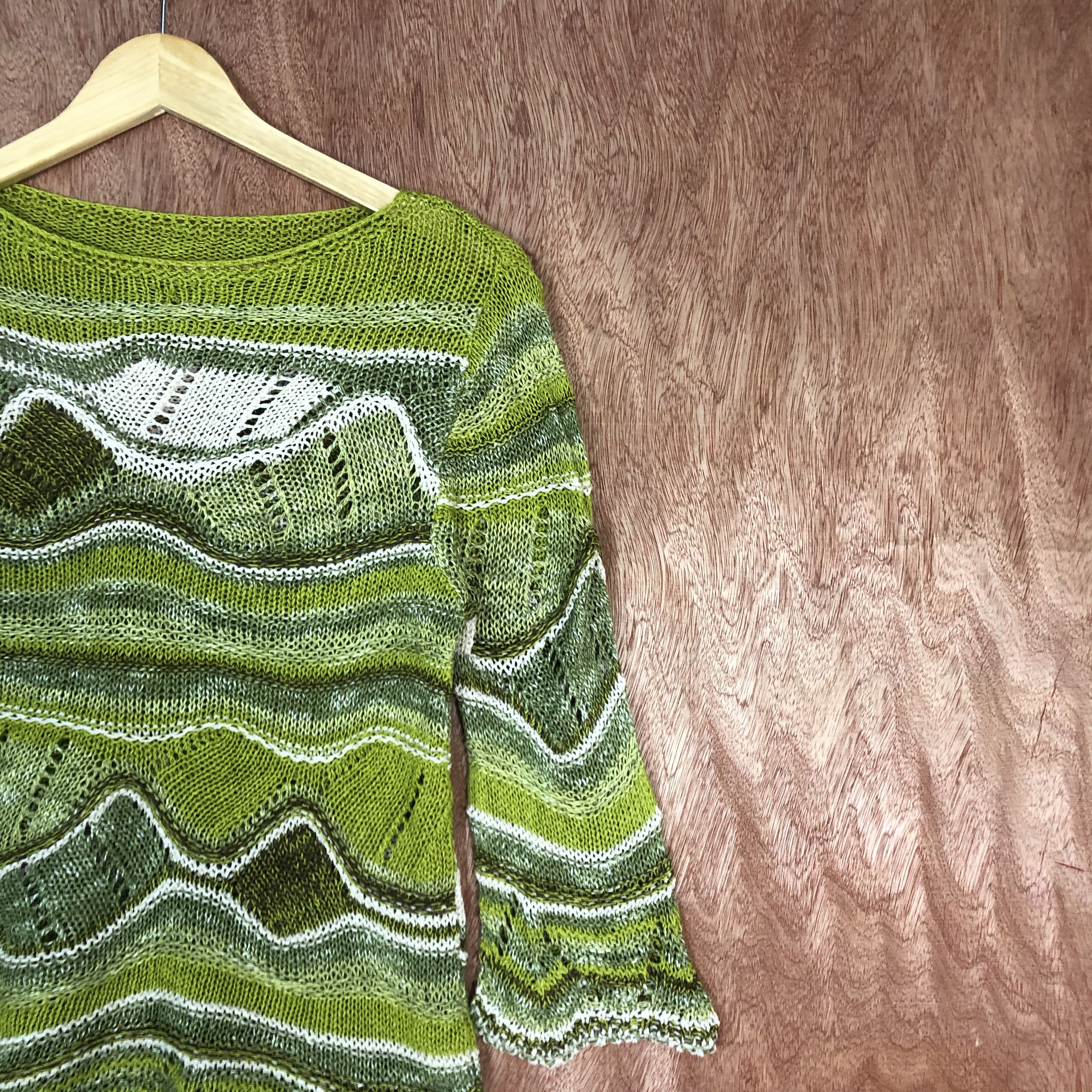 Japanese Brand DLL Japan crochet mesh net Knitwear art vintage wave #c524 Size M / US 6-8 / IT 42-44 - 5 Thumbnail