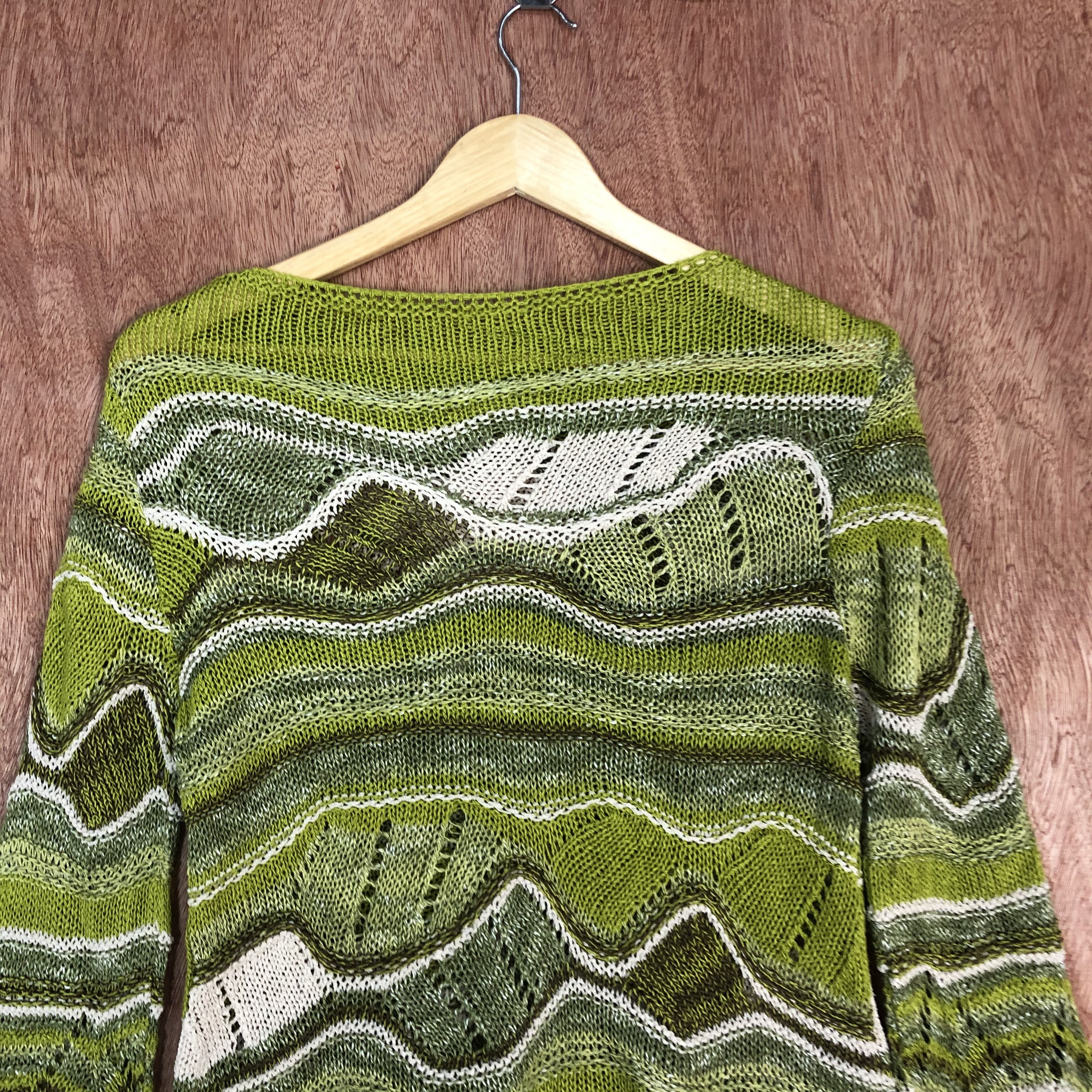 Japanese Brand DLL Japan crochet mesh net Knitwear art vintage wave #c524 Size M / US 6-8 / IT 42-44 - 9 Thumbnail