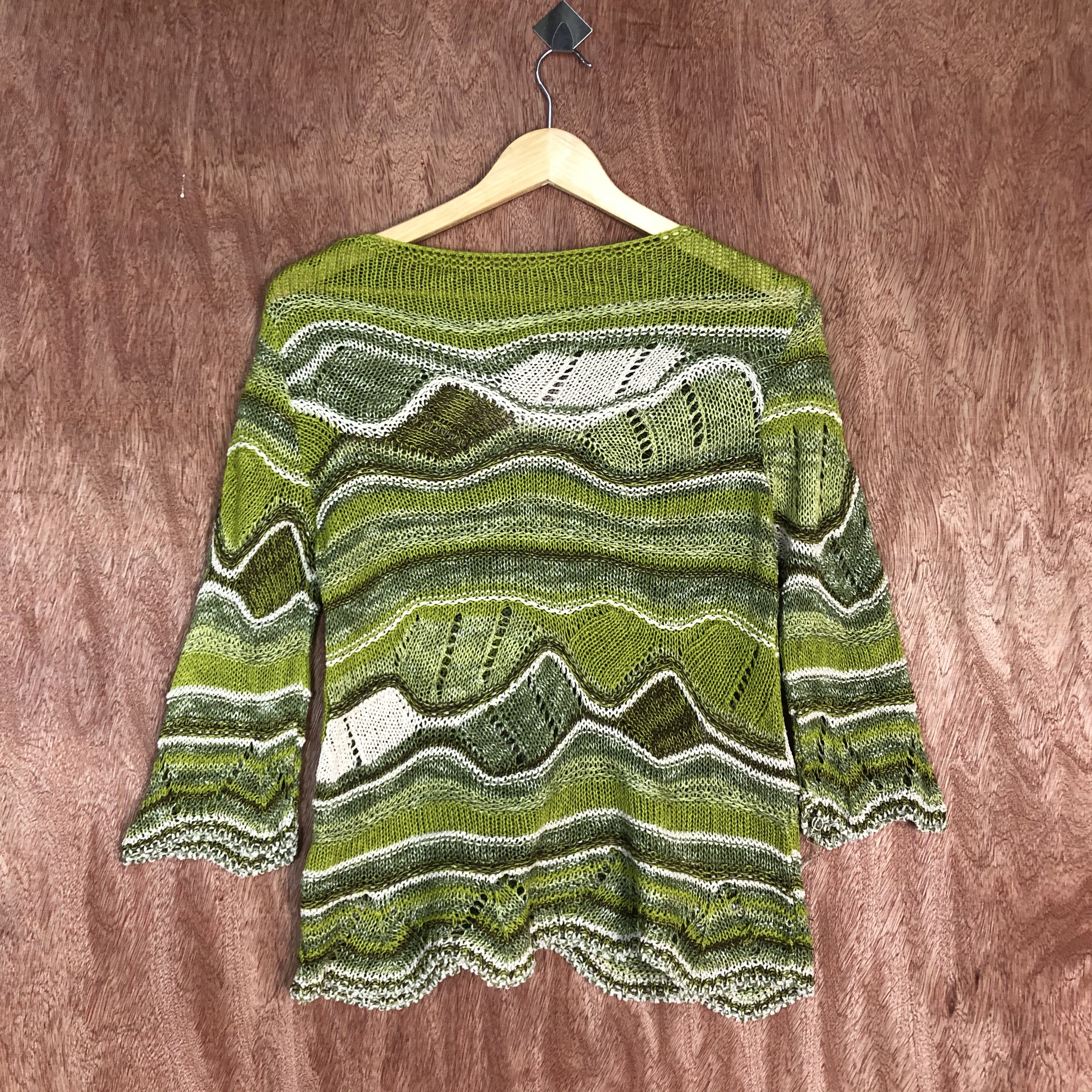 Japanese Brand DLL Japan crochet mesh net Knitwear art vintage wave #c524 Size M / US 6-8 / IT 42-44 - 8 Thumbnail