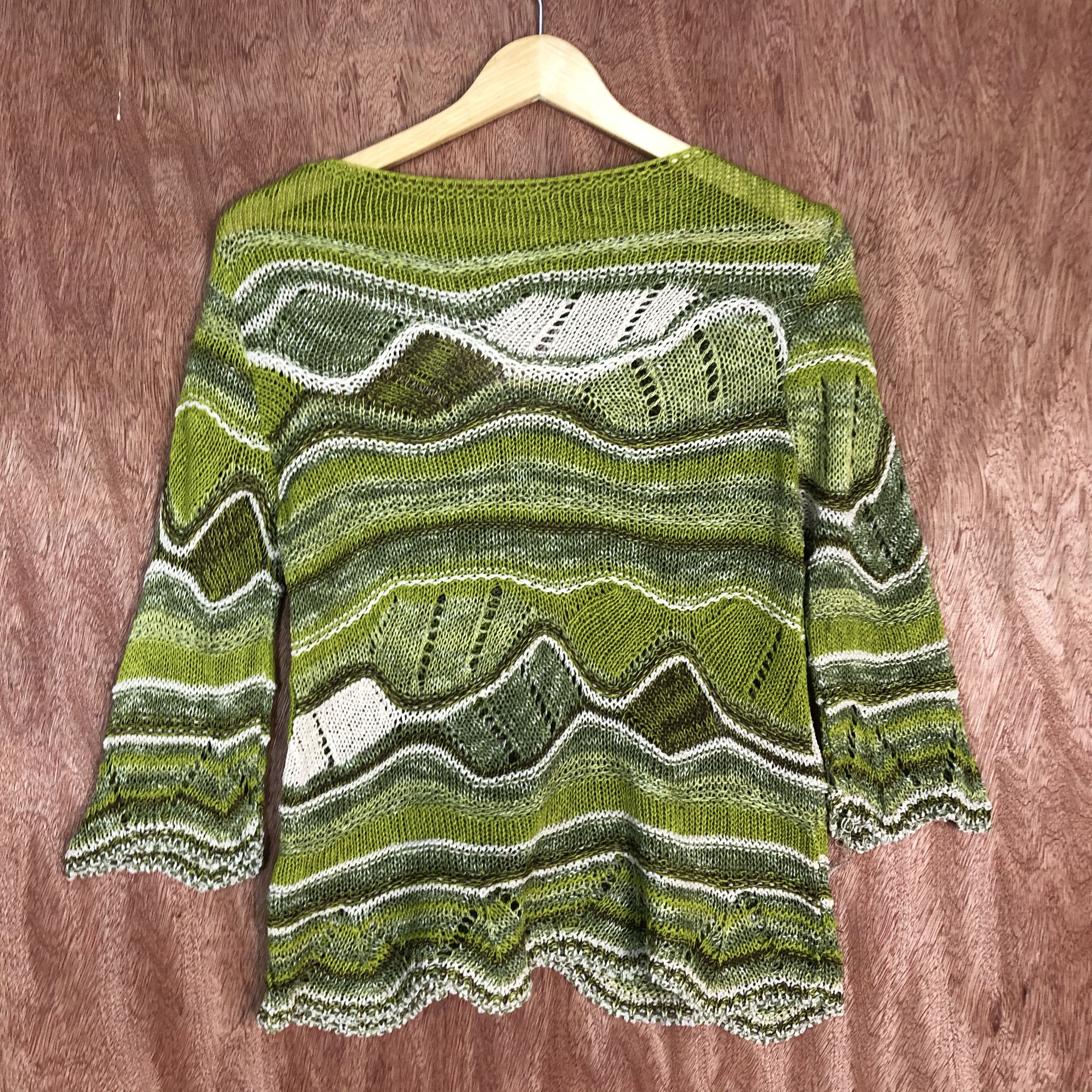 Japanese Brand DLL Japan crochet mesh net Knitwear art vintage wave #c524 Size M / US 6-8 / IT 42-44 - 10 Thumbnail