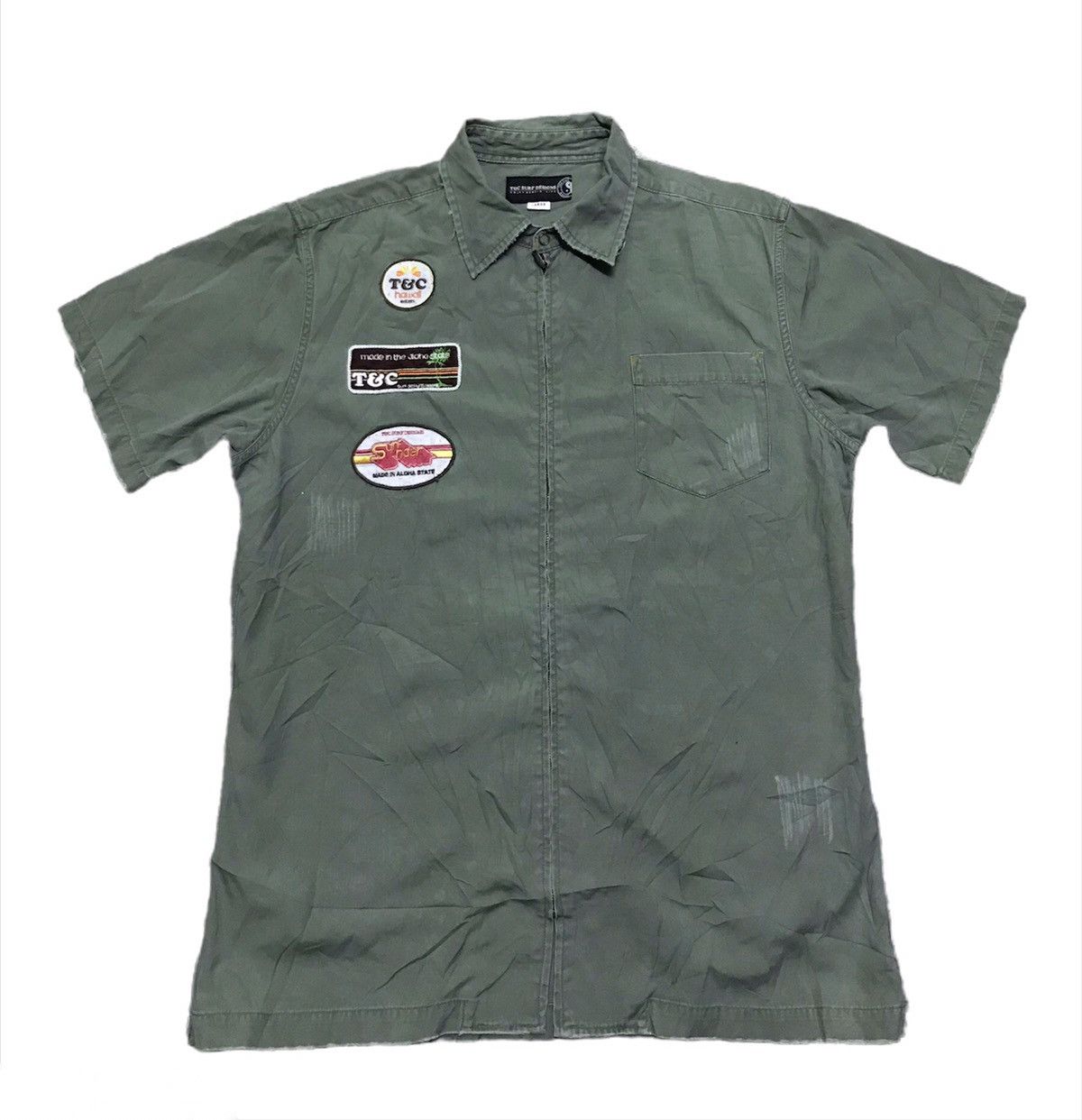 Japanese Brand T&C surf design zipper shirts Size US L / EU 52-54 / 3 - 1 Thumbnail