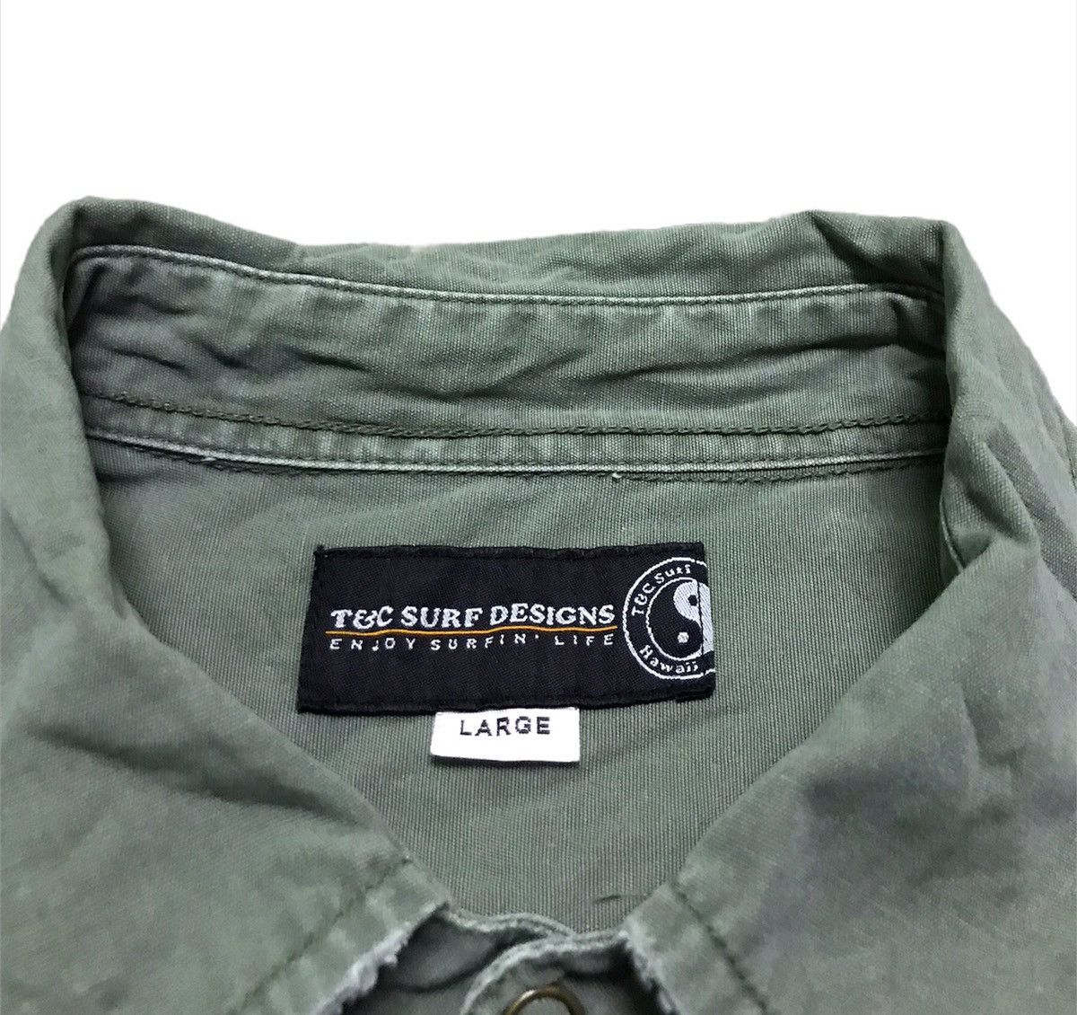 Japanese Brand T&C surf design zipper shirts Size US L / EU 52-54 / 3 - 3 Thumbnail