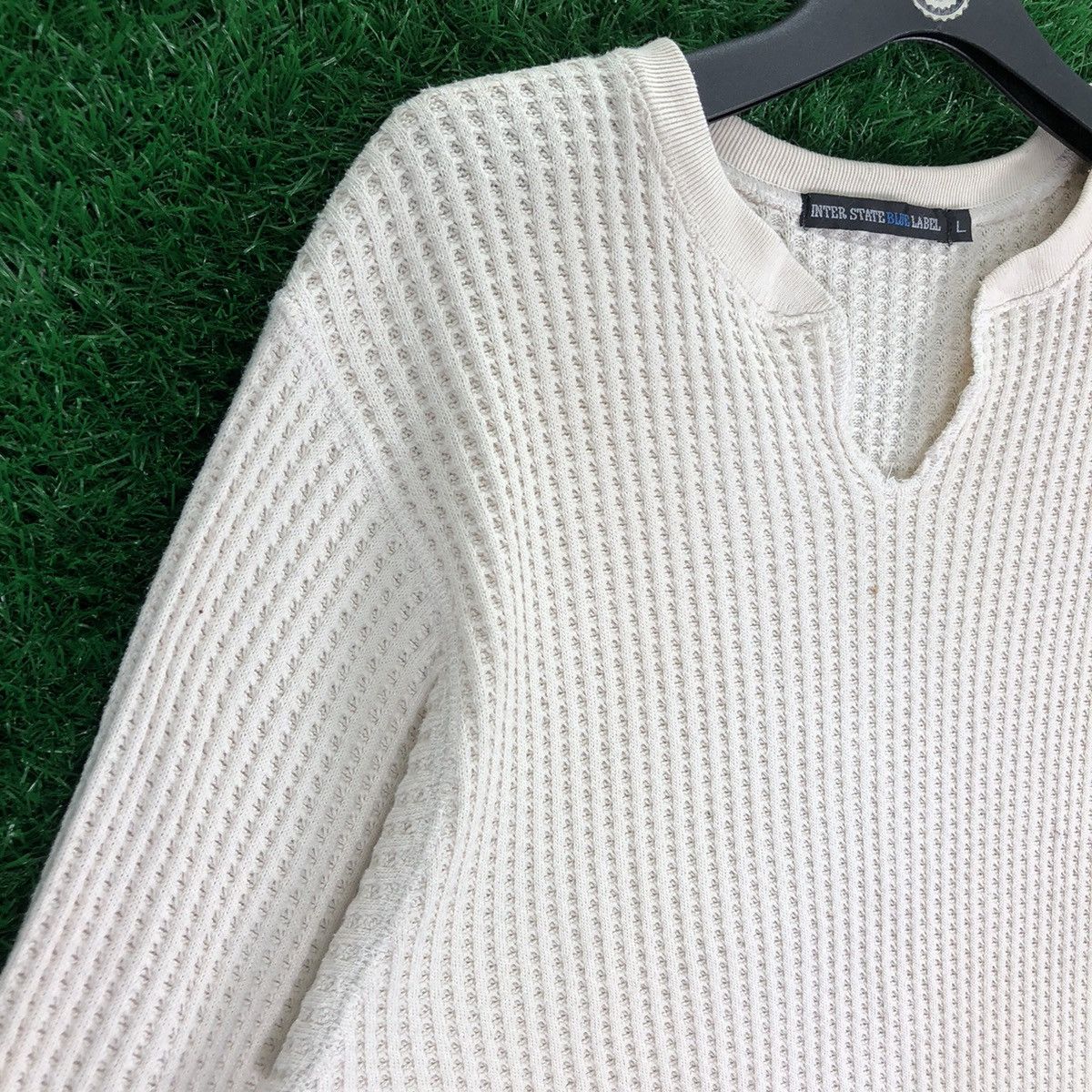 Japanese Brand Vintage Inter State Blue Label Long Sleeve Knit Tee Size US M / EU 48-50 / 2 - 2 Thumbnail